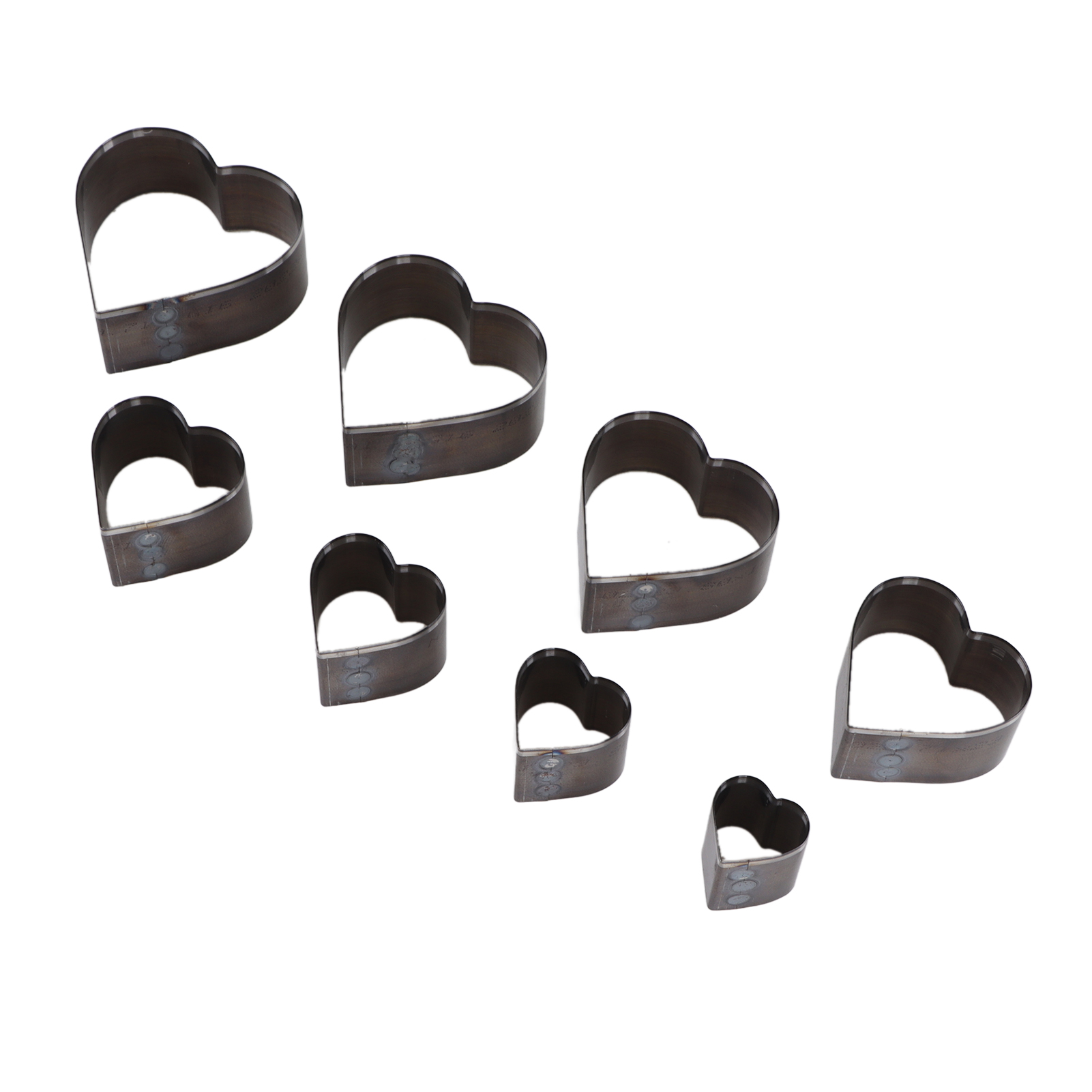 Set Mit 8 Herzförmigen Lochern Aus Legiertem Stahl Zum Stanzen Von Löchern In Leder, Inklusive Aufbewahrungsbox Für Diy-projekte.