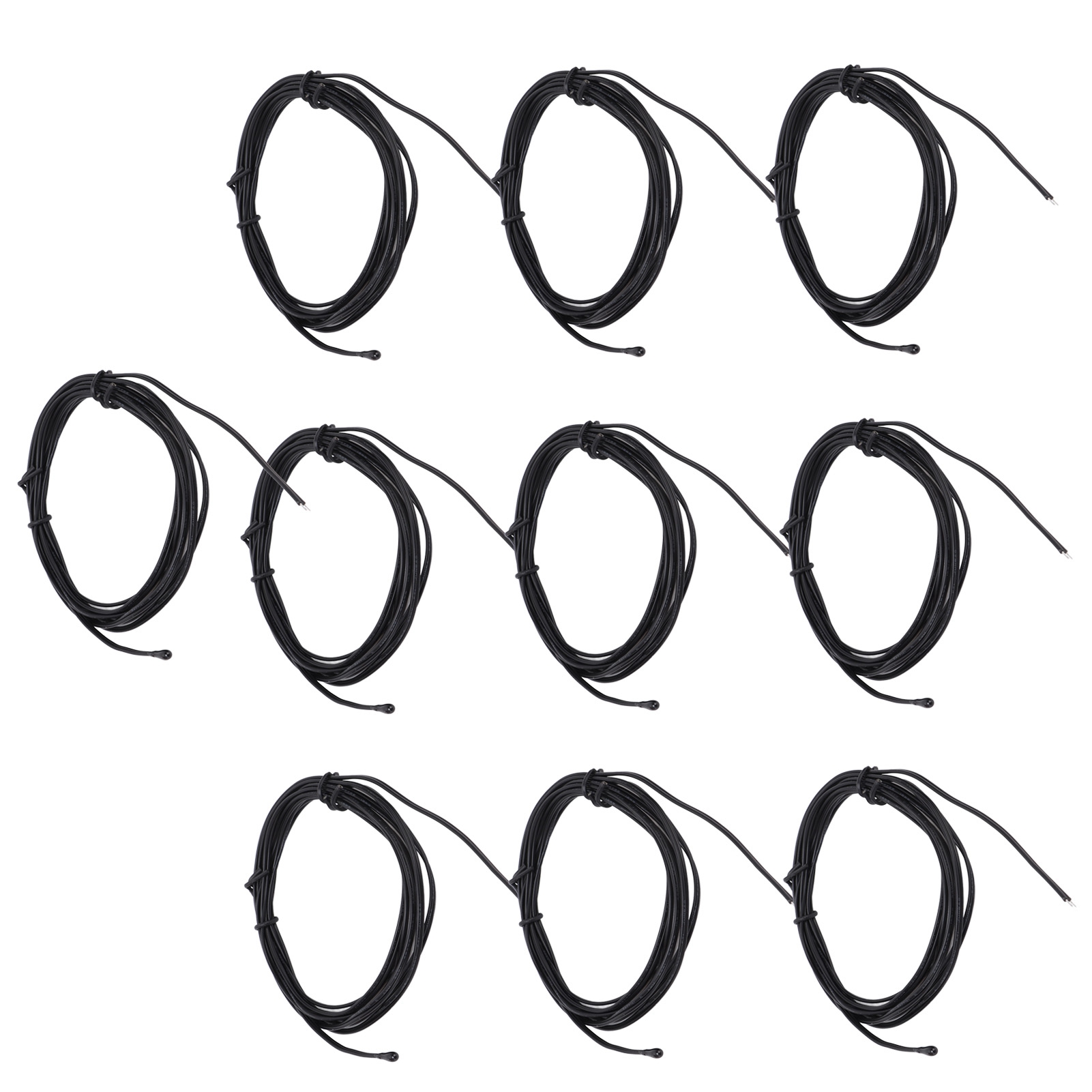 Packung Mit 10 Ntc-thermistor-temperaturfühlern, Tropfenförmige Spitze, Epoxidharz-anschluss, 2 Meter, 10 Kω, B3950