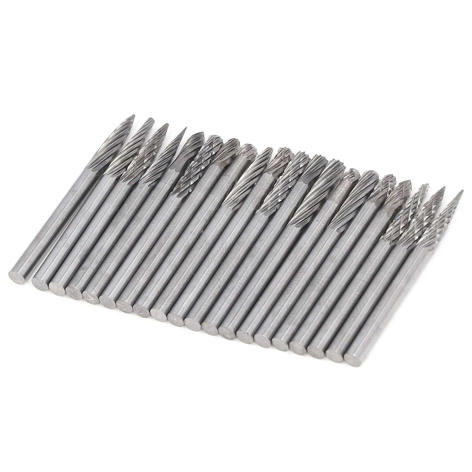 Satz Mit 20 Hartmetallfräsern, Ein- Oder Doppelprofilige Kegelfräser, 3,175 Mm (1/8 Zoll) Schaft