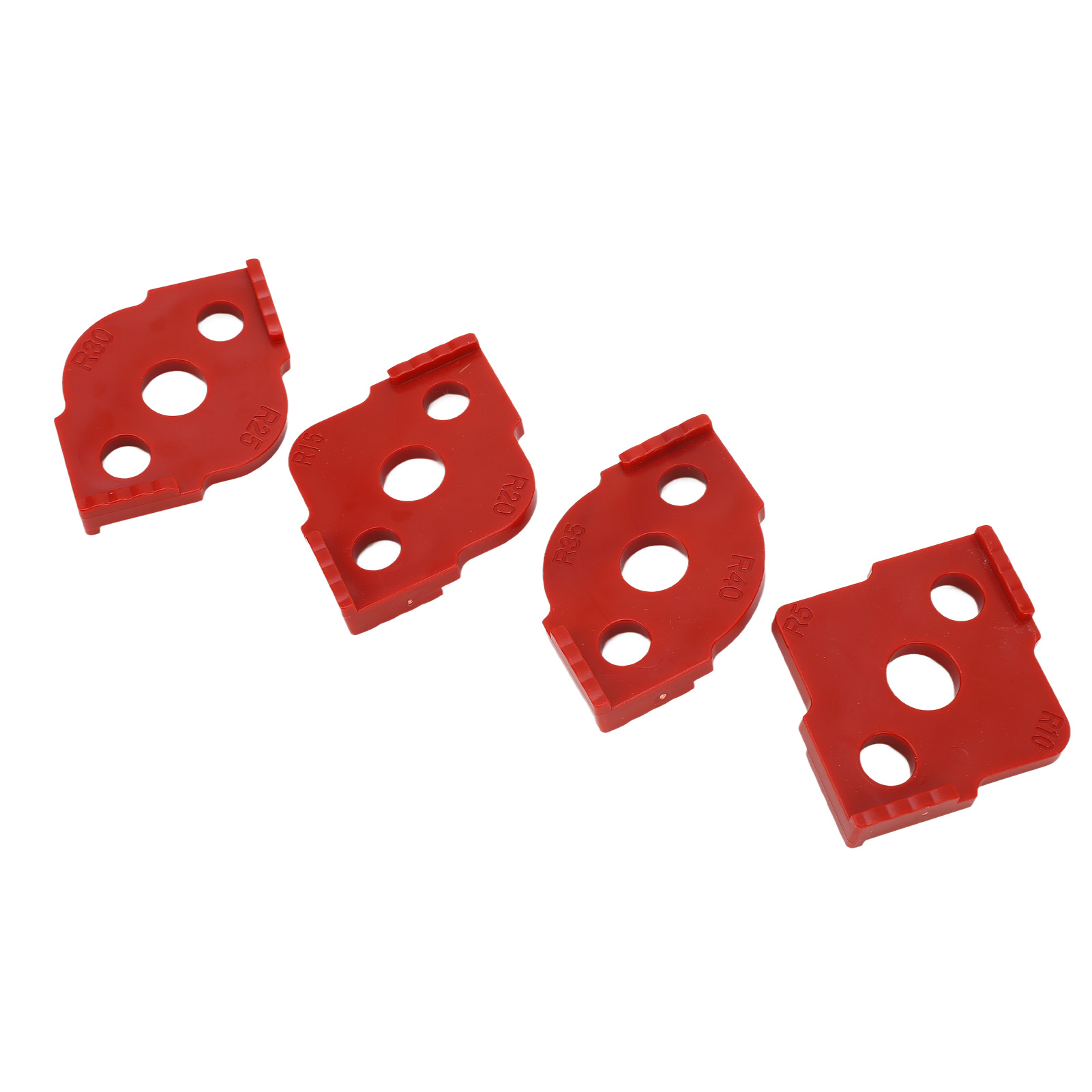 R-winkel-fräsvorrichtung (4-teilig), Aus Abs, Rot, Für Die Holzbearbeitung.