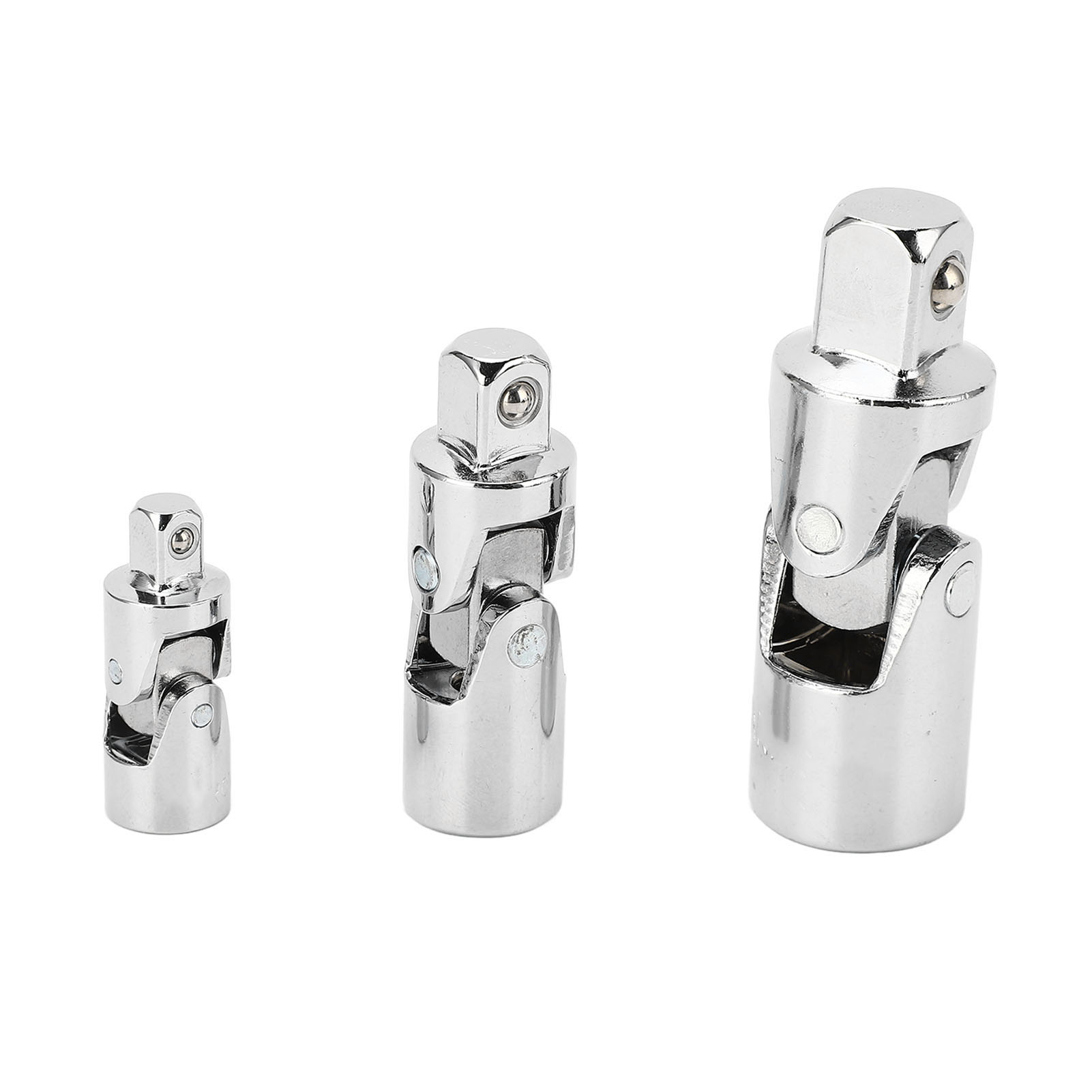Set Mit 3 Drehbaren Universalgelenk-steckschlüsseladaptern Für Bohrmaschine Und Ratschenschlüssel: 1/4", 3/8" Und 1/2".