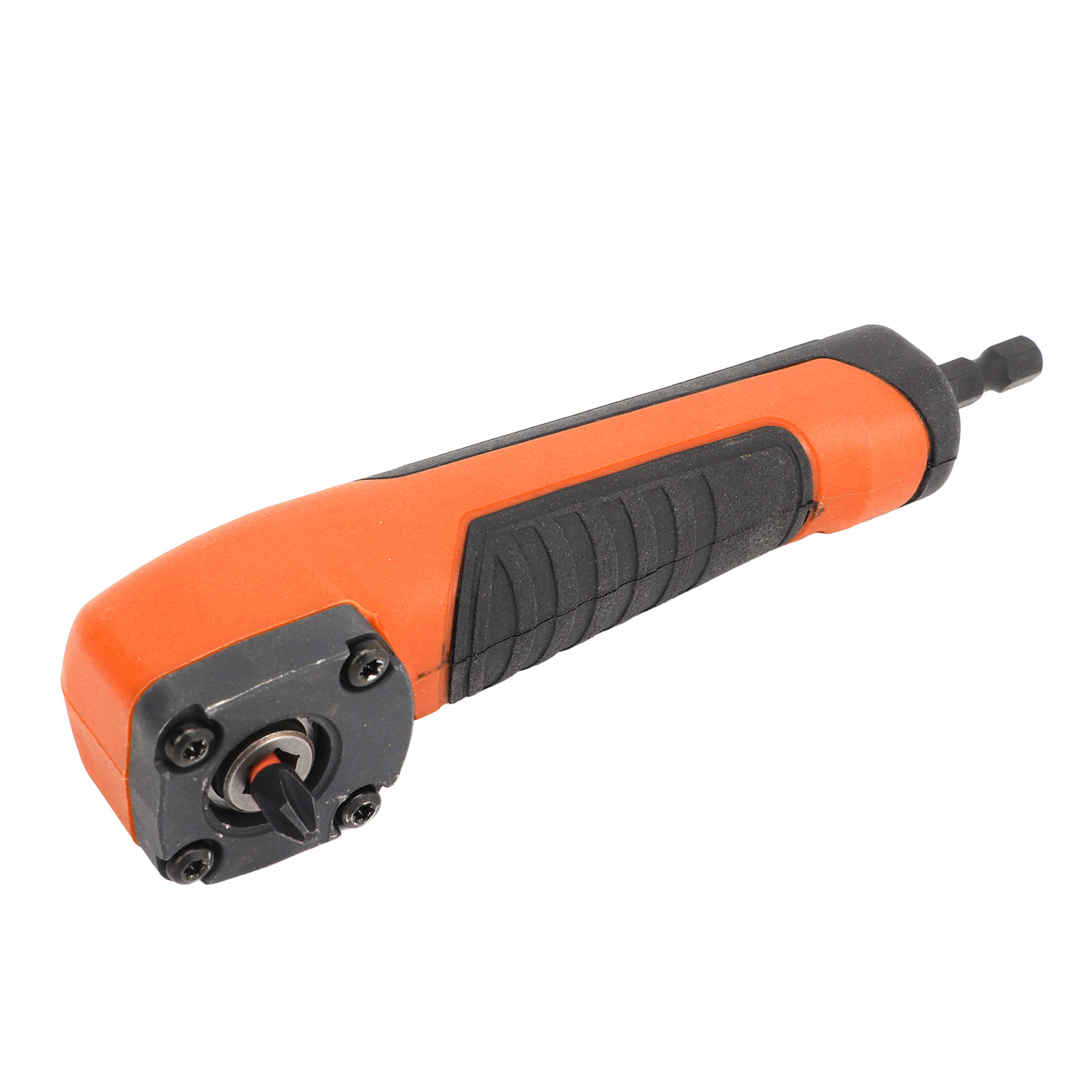 Winkeladapter Für Bohrmaschine, Sechskantaufnahme, Elektroschrauber, Winkelzubehör Mit Magnetischem Bit-set, Orange