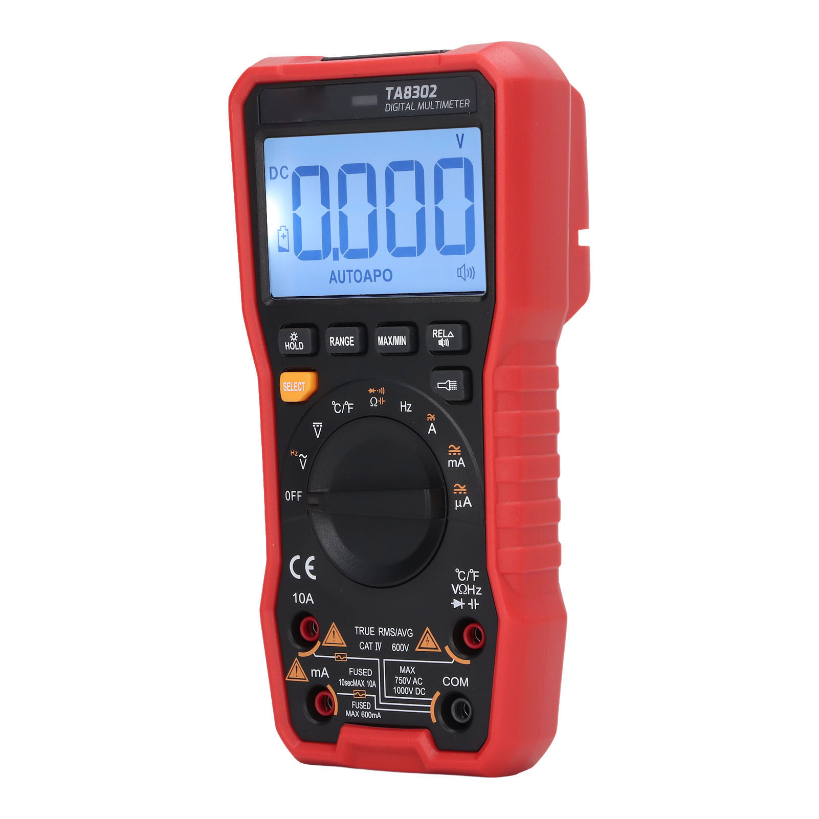 Digitales Multimeter Mit Sprachausgabe, Hintergrundbeleuchtung Und Integrierter Taschenlampe. Automatischer Spannungs- Und Strommesser.