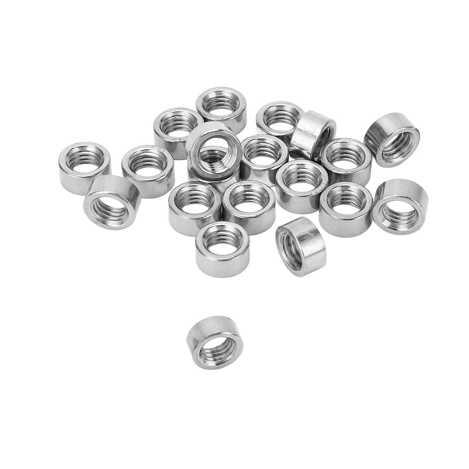 20 Runde Verbindungsmuttern M8x12,5, 12 Gewindestangen L6 Mm Aus Edelstahl