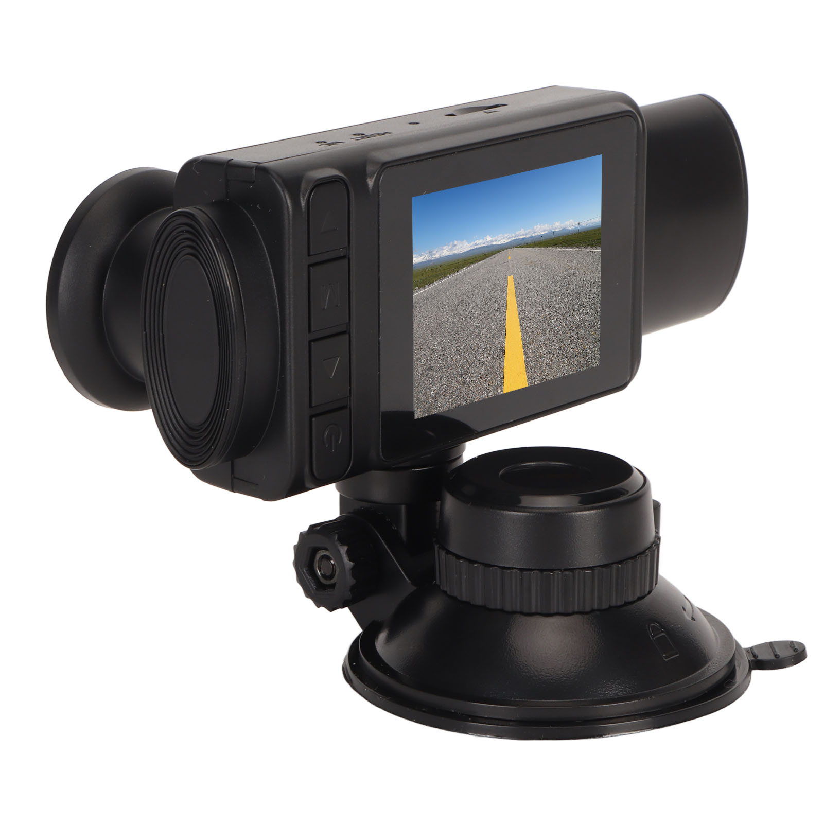 3-kanal-dashcam Mit 1080p-auflösung, 2-zoll-ips-bildschirm, Front-/rückansicht, Nachtsicht, Bewegungserkennung, Schwarz