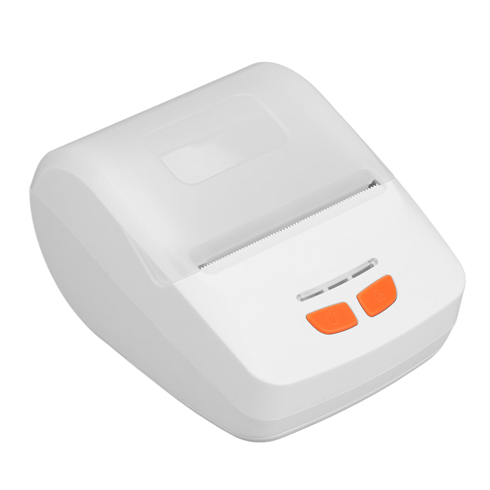 Tragbarer, Kabelloser Thermodrucker Mit Usb-c-schnittstelle, Transparentem Fenster, Schnellem Druck, Für Versandetiketten, Weiß.