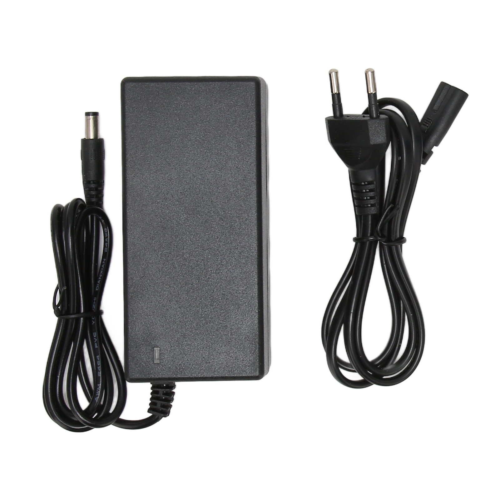 42v 2a Akkuladegerät, Universelles Schnelllade-netzteil (5,5 X 2,5 Mm) Für 36v Lithium-akkus, 100–240v Eu-stecker