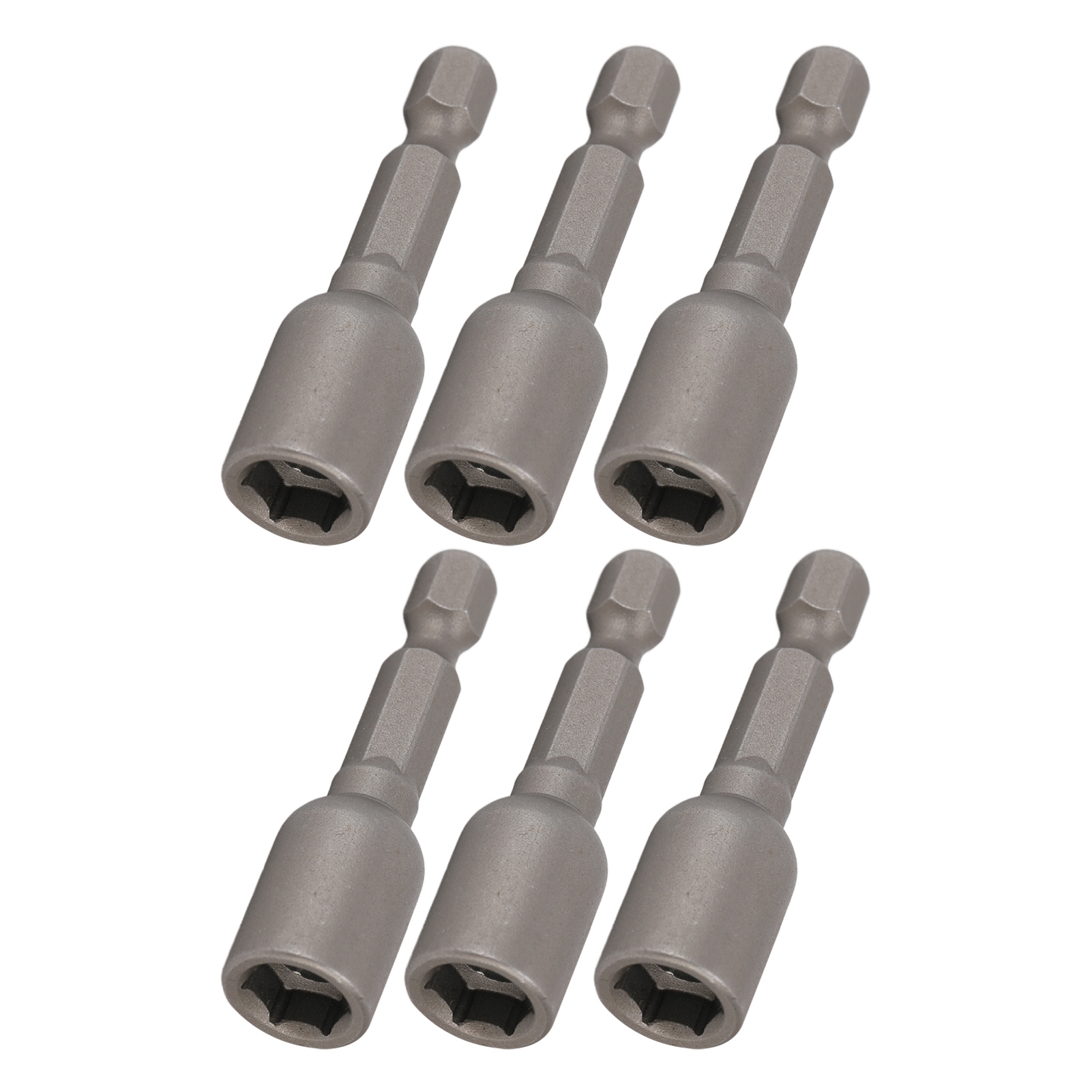 Set Mit 10 Magnetischen Sechskant-schraubendreherbits M8x48 Mm, 1/4"-schaft, Grau