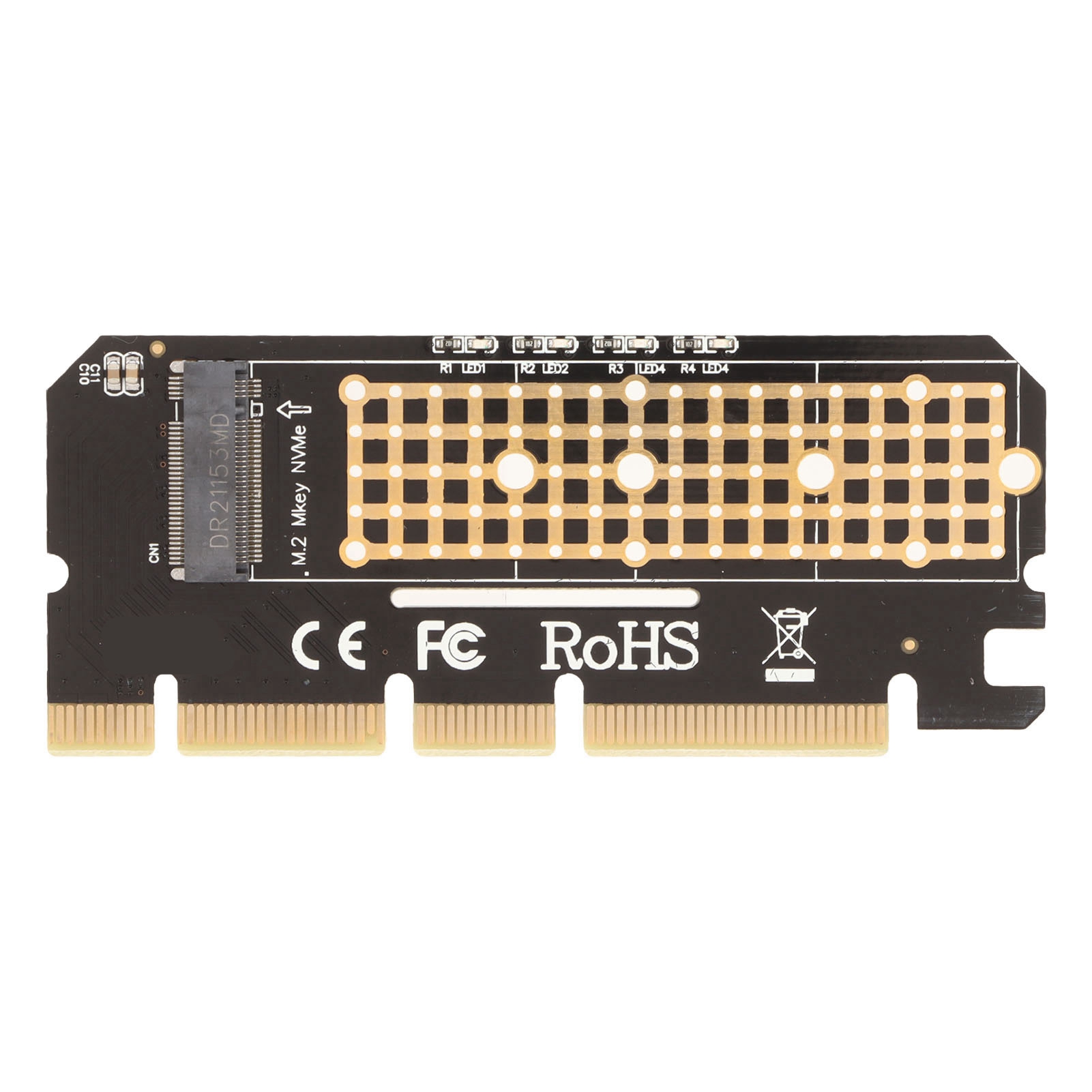 M.2 Nvme Ssd Auf Pcie 3.0 X16 Adapterkarte Mit Kühlkörper Für Pm961, 960evo, Sm961, Sm951 Und Pm951. Kompatibel Mit Pcie X4, X8 Und X16.
