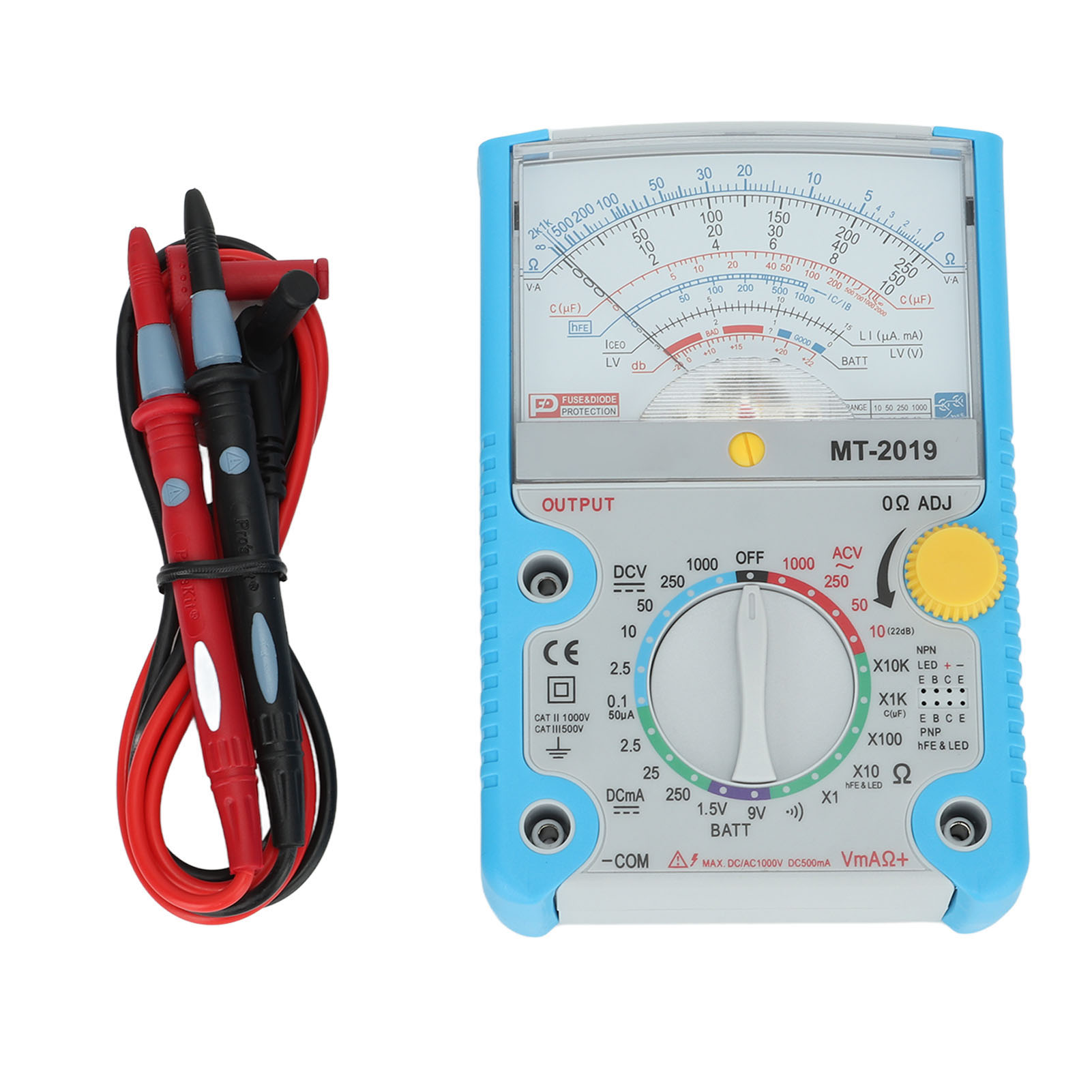 Analoges Multimeter Mit Überlastschutz, Abs-gehäuse, Hohe Präzision Und Hohe Empfindlichkeit, Universell Einsetzbar Für Batterietests