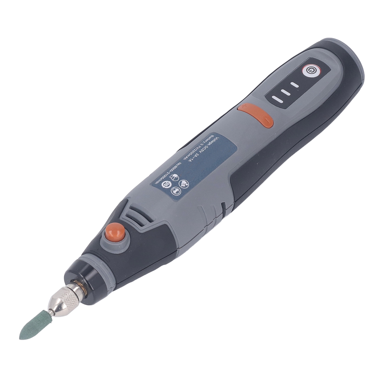 Akku-winkelschleifer Mit 3 Geschwindigkeitsstufen, Elektrischem Polier- Und Gravierstift Und Akku