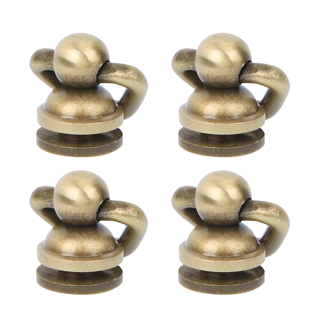 Set Mit 4 Runden Metallringschrauben, Nieten, Nägeln, Drehstiften, Hardware-zubehör Für Leder-diy, Bronze