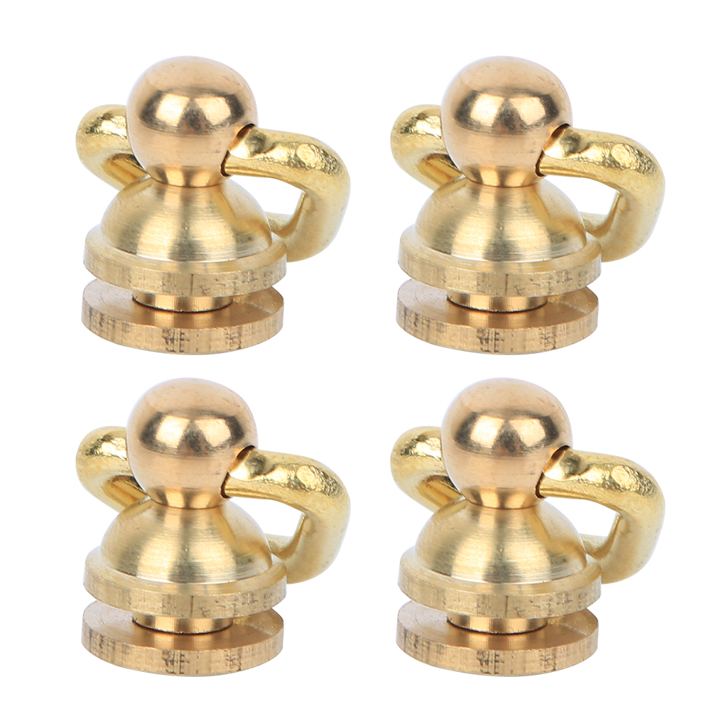Set Mit 4 Runden Metallringschrauben, Nieten, Nägeln, Drehbaren Spikes, Hardware-zubehör Für Diy-projekte Mit Leder Und Messing.