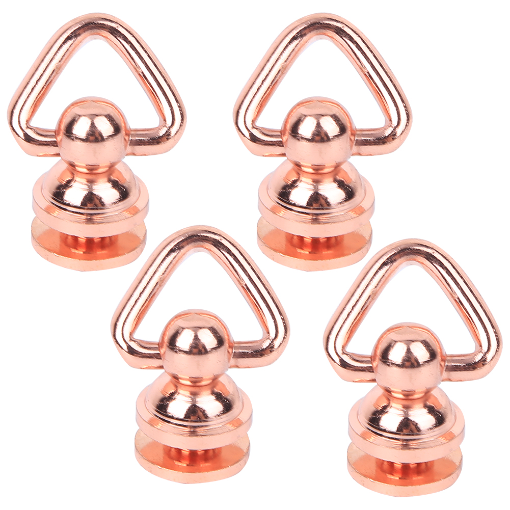 Set Mit 4 Runden Metallringschrauben, Nieten, Drehbaren Spitznägeln, Zubehör Für Lederhandwerk, Bronzefarben-violett