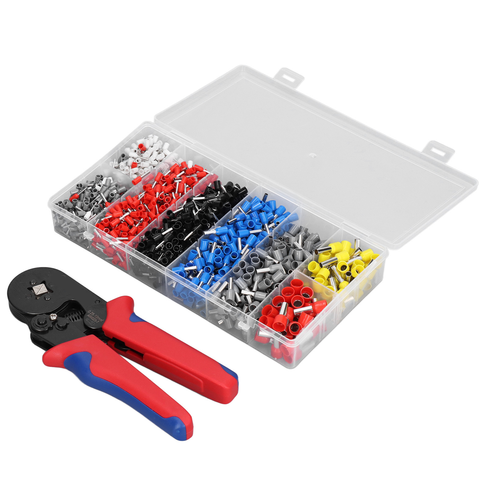 Selbstjustierendes Crimpwerkzeug Mit 1200 Crimpanschlüssen Für Kabel Von 0,25 Bis 10 Mm²