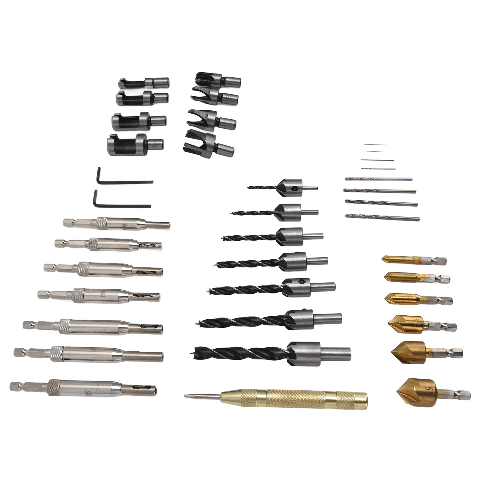 Korkbohrer-set Zum Anfasen, Für Sechskantschaft Und Zum Senken, Mit Körner