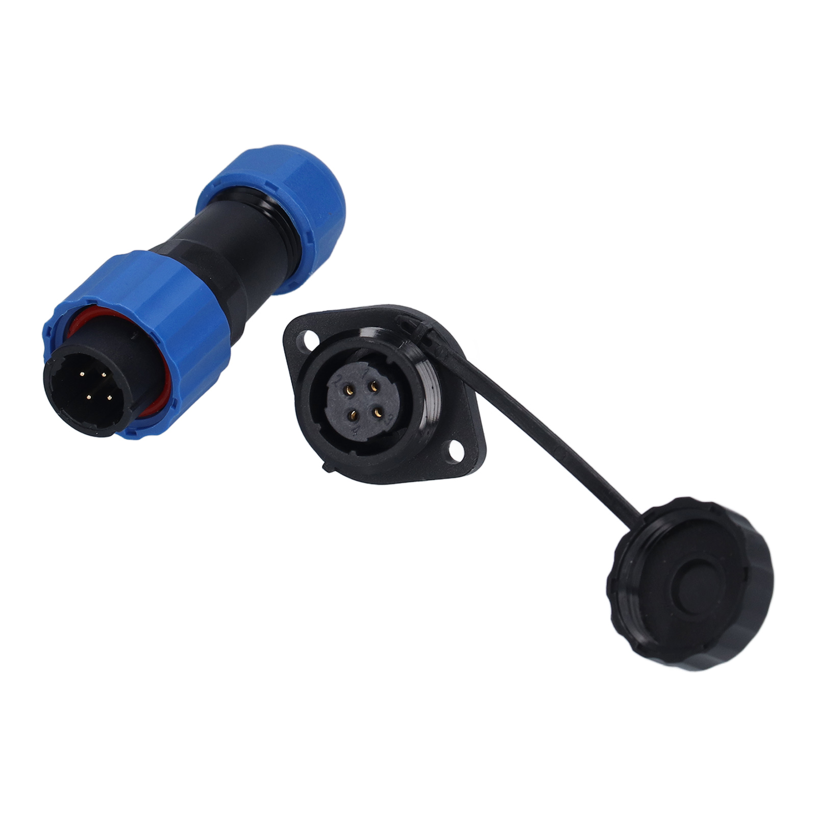 Sp16 Flansch-wasserdichtstecker Für Die Luftfahrt, Ip68, Stecker Und Buchse Stoßverbinder, 4 Leiter (250 V 5 A)