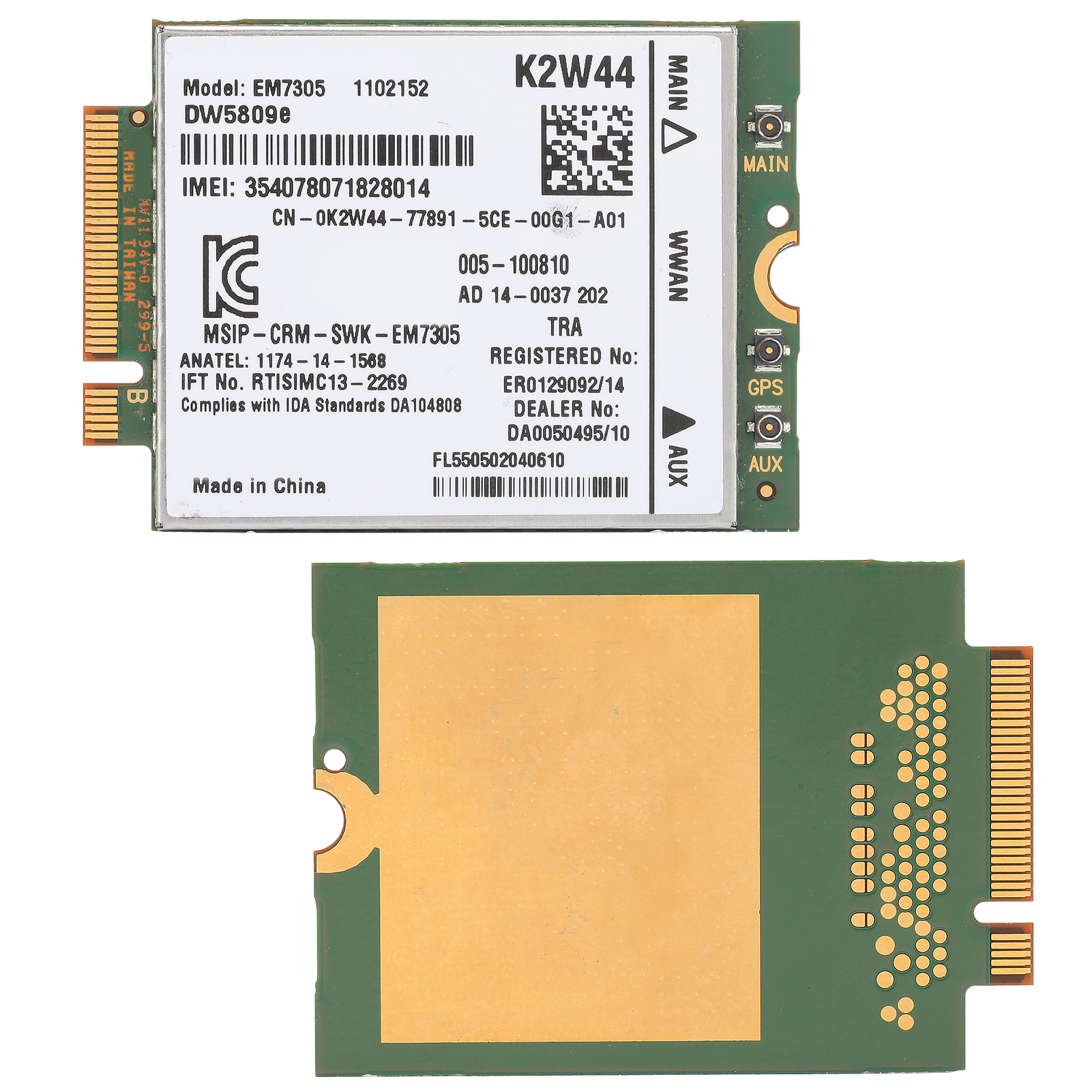 Em7305 4g M2 Ngff Lte Wwan Drahtlosnetzwerkmodul 52-pin-karte Kompatibel Mit Dell Dw5809e Sierra