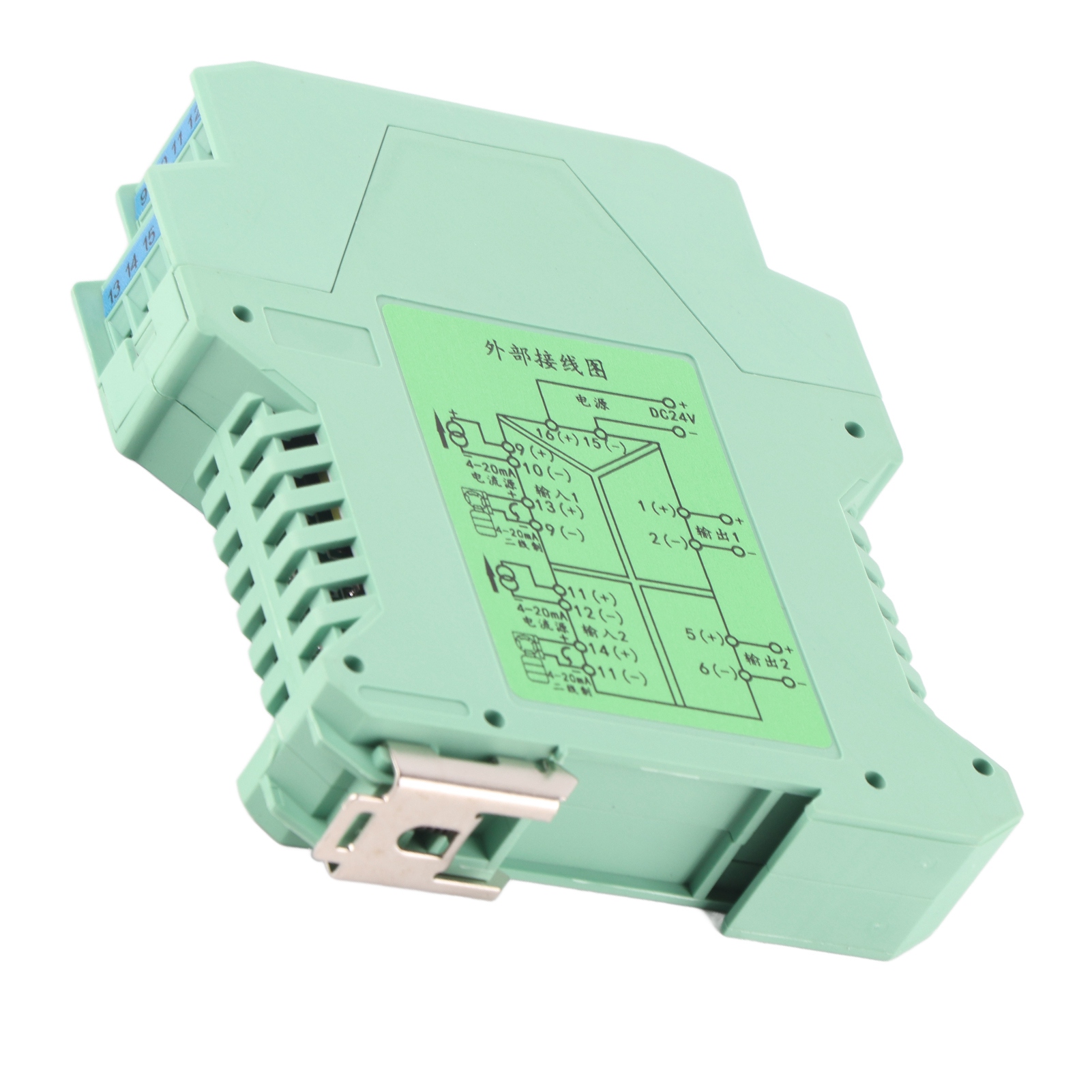 Stromsignalisolator Mit 2 Eingängen Und 2 Ausgängen. Gleichstrom-signaltransmitter, 4–20 Ma, 24 V, Für Sps-steuerung.