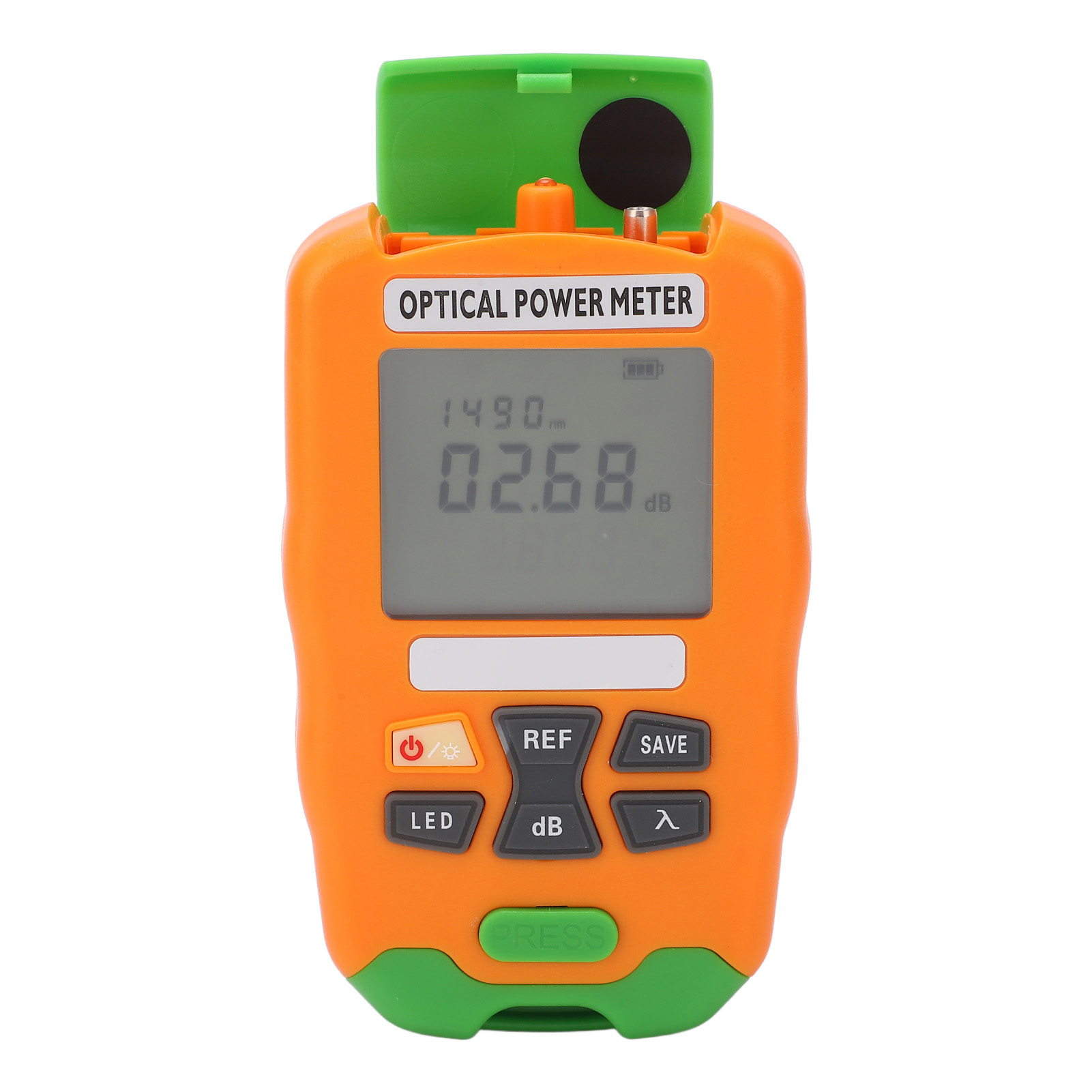 Orange Mini Glasfaser-wattmeter: Schnelles, Genaues, Empfindliches Und Robustes Glasfaser-testgerät, Klein In Der Größe (-70 Bis +10 Dbm).