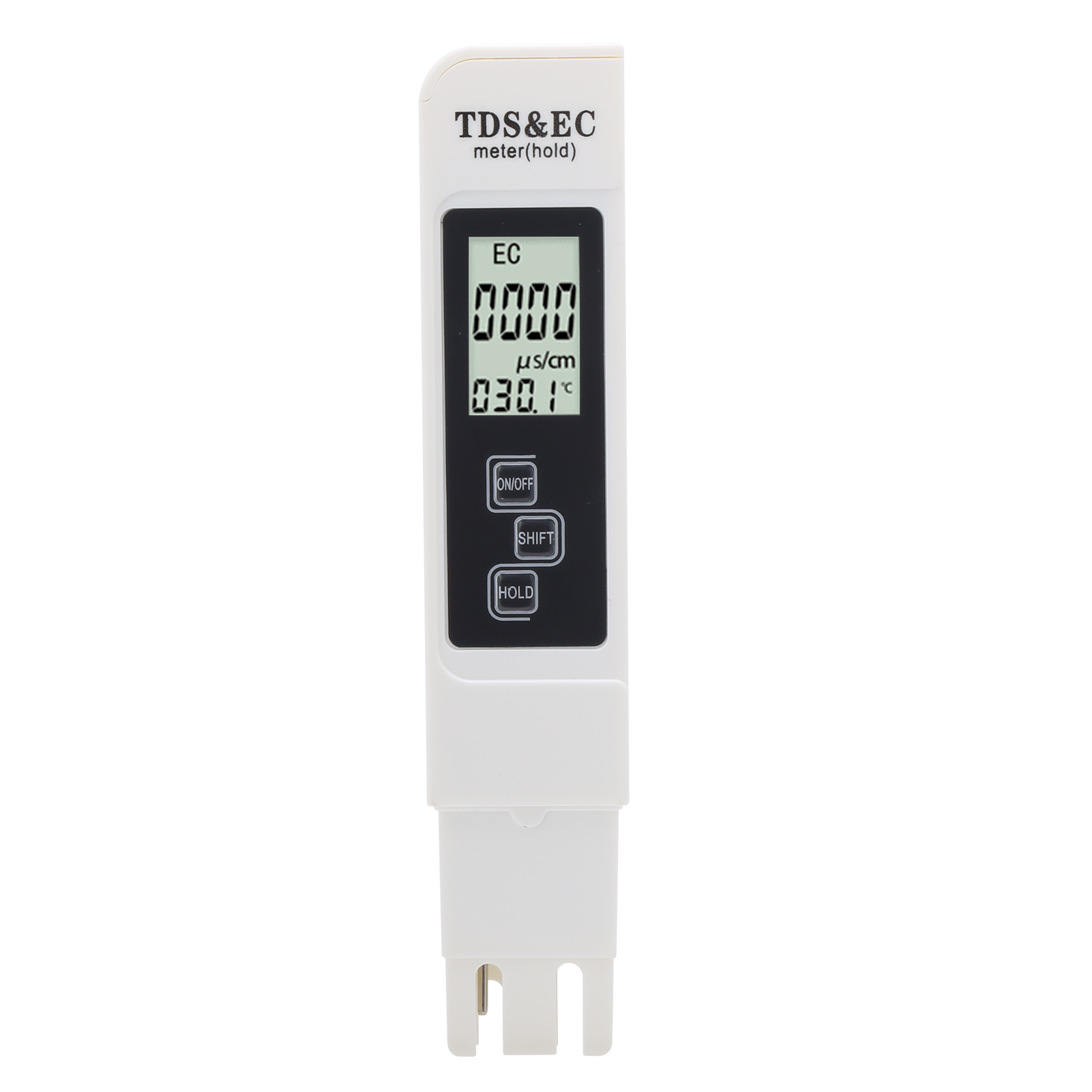 Tragbares 3-in-1-wasserqualitätsmessgerät: Misst Tds, Elektrische Leitfähigkeit Und Temperatur, Mit Hd-led-anzeige (weiß).