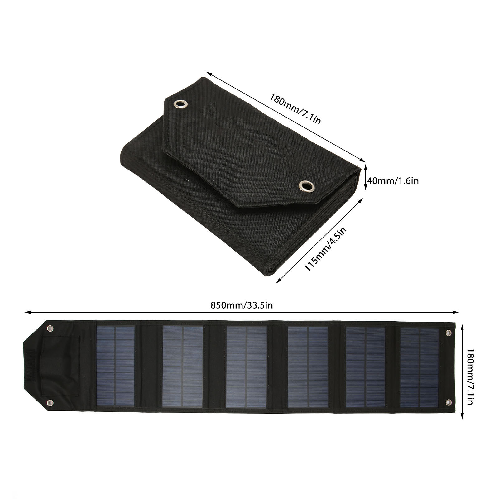 Tragbares 28-w-solarladegerät Mit Usb-anschluss, Wasserdicht, 5 V, 4 A, Faltbar, Für Smartphones Und Tablets (schwarz).