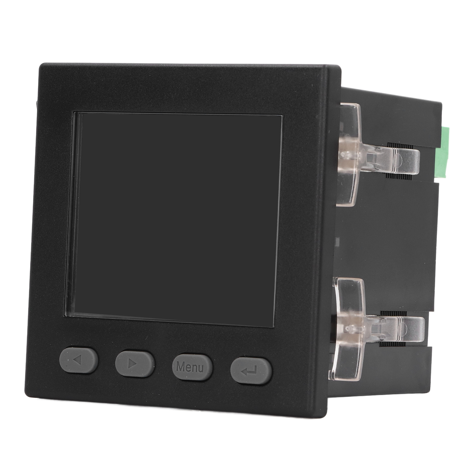 Schwarzes, Intelligentes Dreiphasen-voltmeter Mit Lcd-anzeige, Flammhemmendem Abs-gehäuse, 220 V Wechselstrom