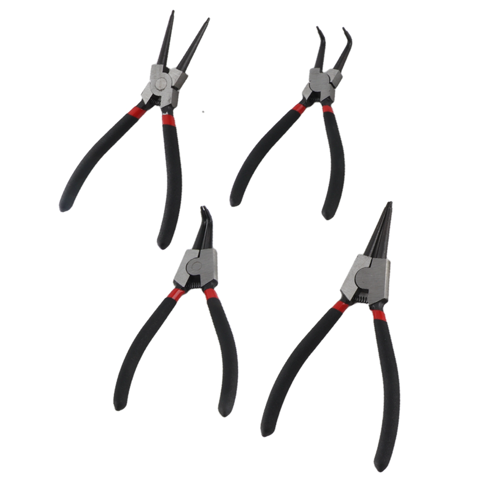 Satz Mit 4 Sprengringzangen Aus Kohlenstoffstahl Für Reparatur- Und Wartungsarbeiten.