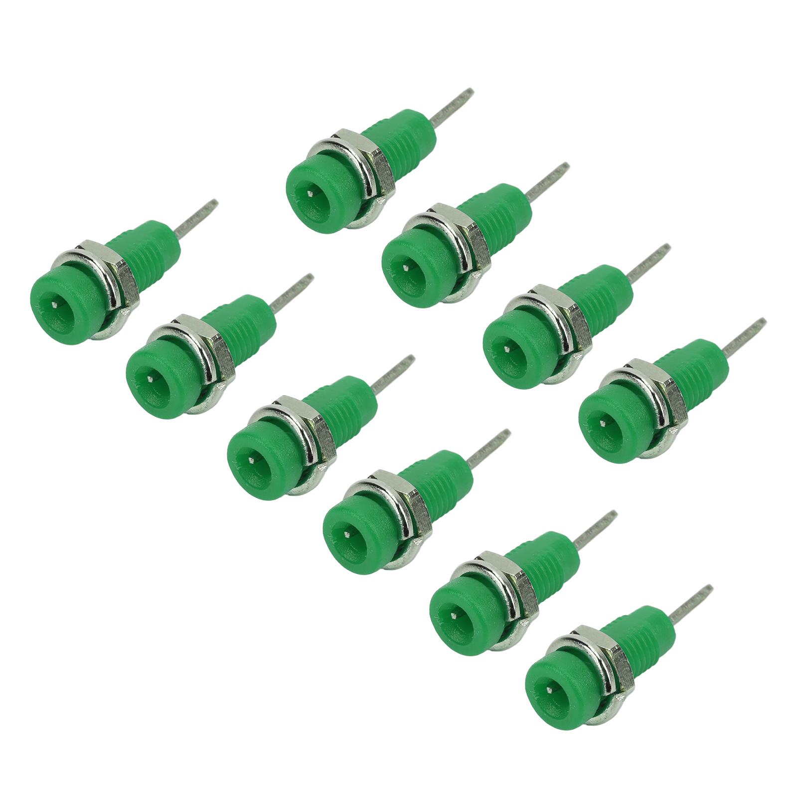 Packung Mit 10 J.40003 2mm Bananenbuchsen Mit Paneladapter Und Verlängertem Klemmenblock Für Elektronische Instrumente (rot)
