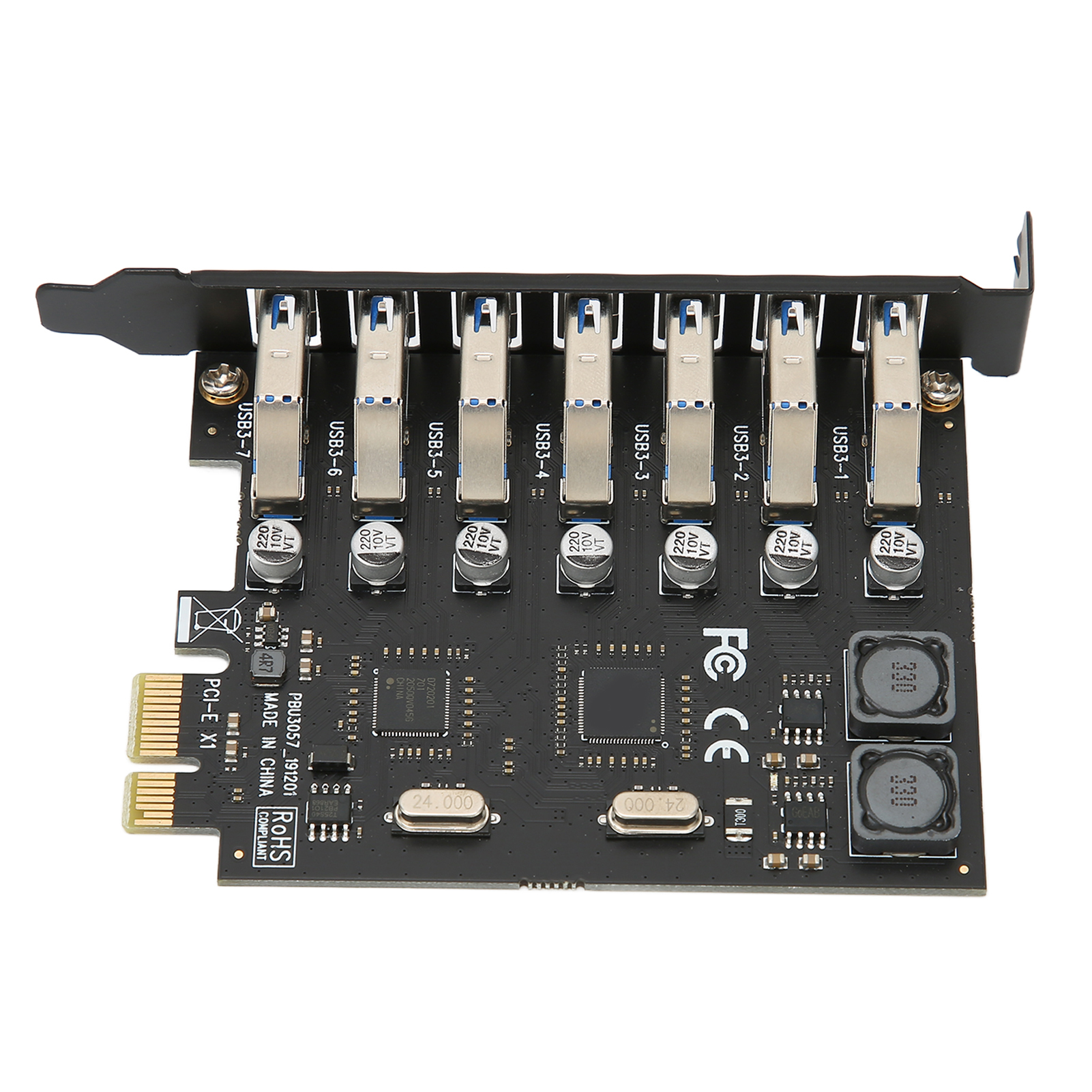 Hochgeschwindigkeits-pcie-zu-usb-3.0-erweiterungskarte Mit Sieben Ports Für Desktop-computer
