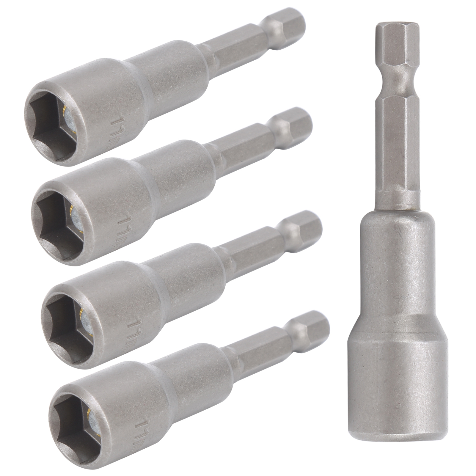 Set Mit 5 Leistungsstarken Magnetischen Schraubendreherbits Mit Sechskantaufnahme, Aus Chrom-vanadium-stahl, 11 Mm