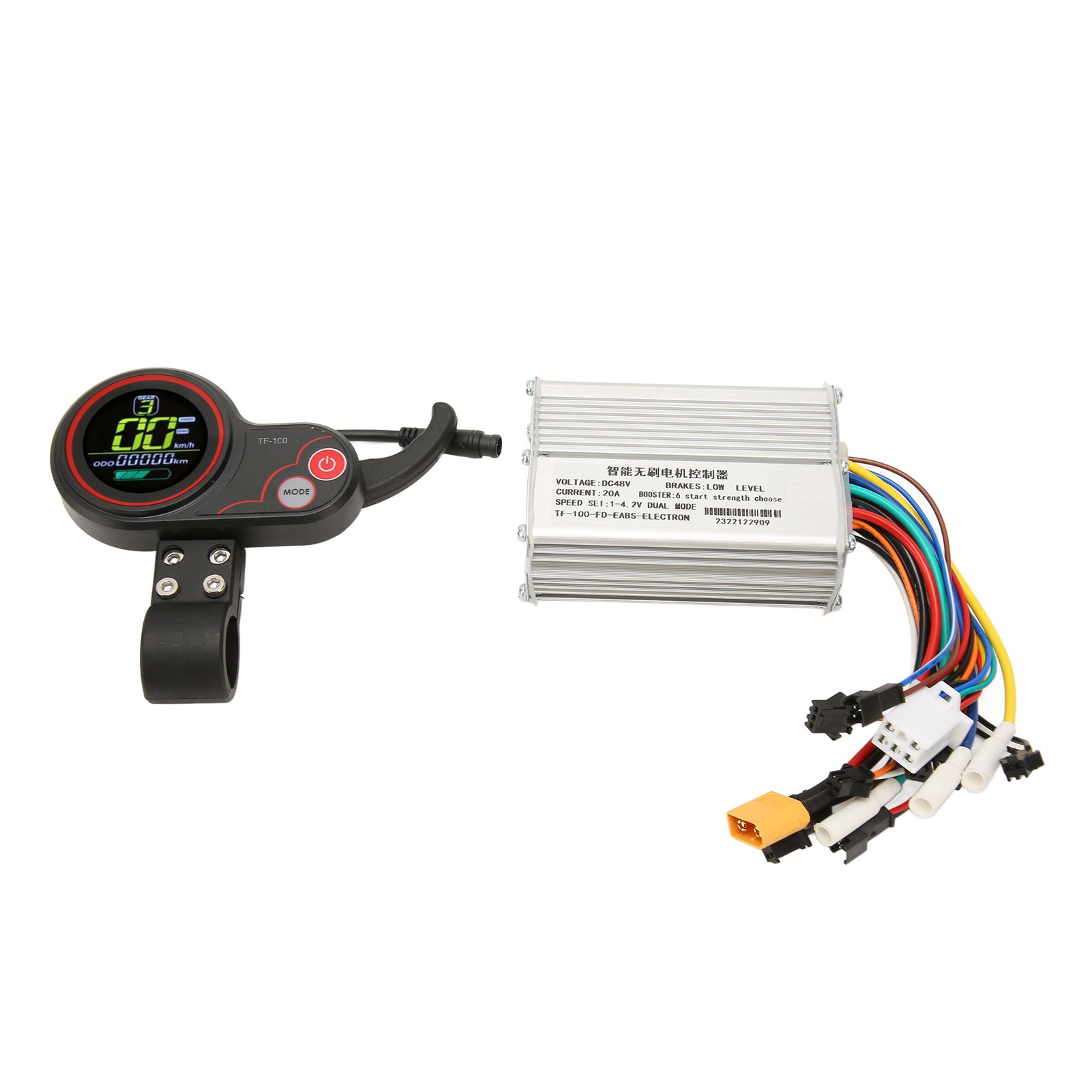 48v 20a Bürstenloser Motorcontroller Mit 3-stufigem Hintergrundbeleuchtetem Display, Aluminiumlegierung, Für Elektrofahrräder Und -roller