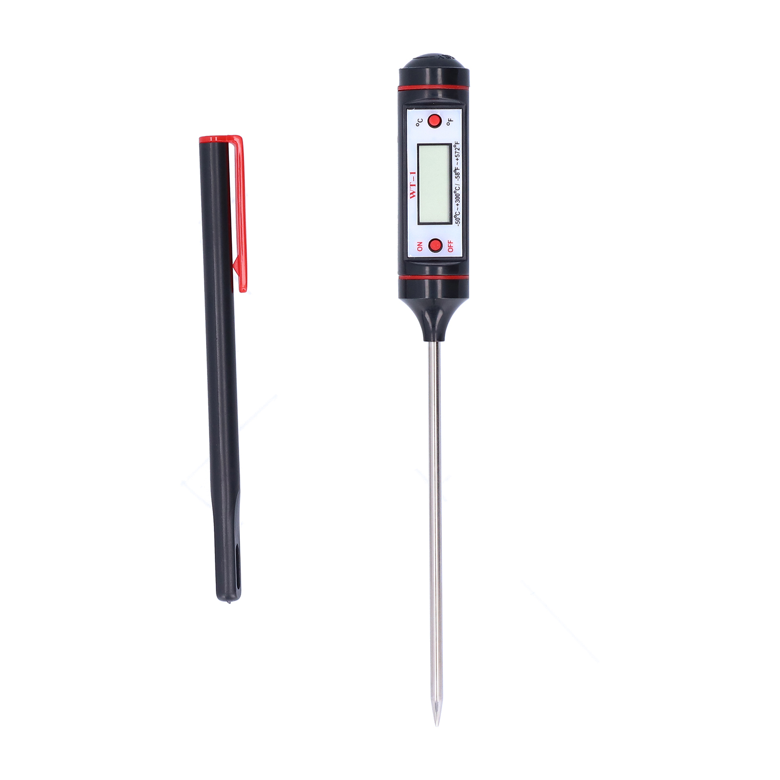 Digitales Fleischthermometer Mit Lebensmittelsonde, Grillzubehör, Temperaturbereich 50 °c Bis +300 °c, Netzanschluss, Modell Wt-1