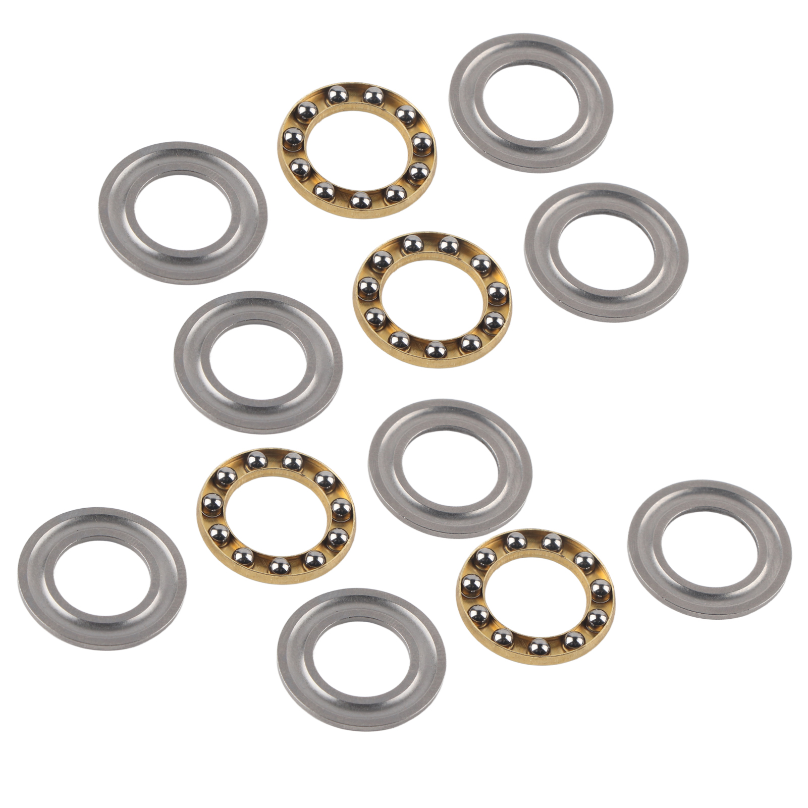 10 Flachkugellager Für Axiale Belastung, Stahlbeschläge, Industrielle Maschinen 3613-0521-0012