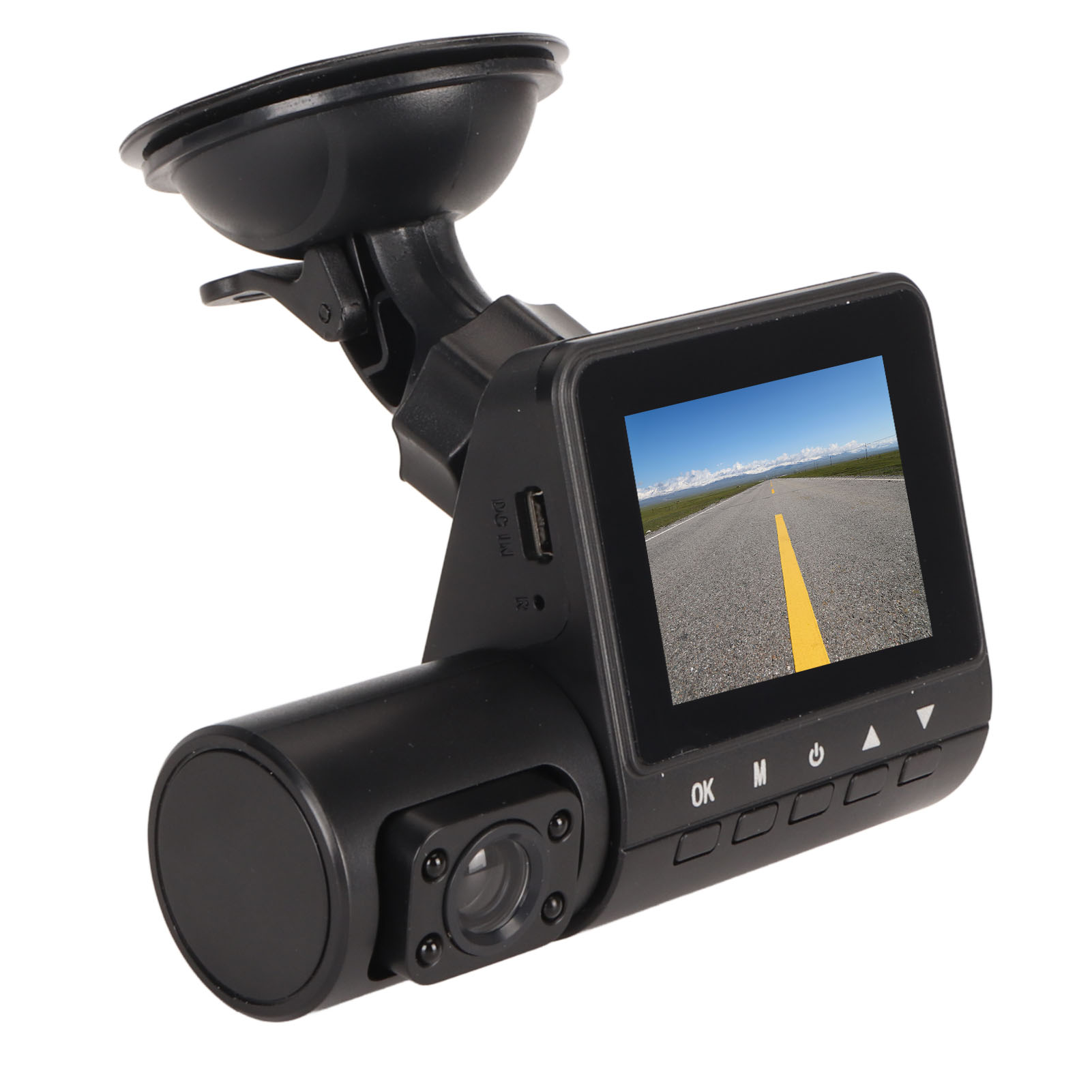 2-zoll-hd-synchron-panorama-autovideorekorder, 3-wege-kamera (vorne Und Hinten), Wasserdichtes Objektiv, Schwarz