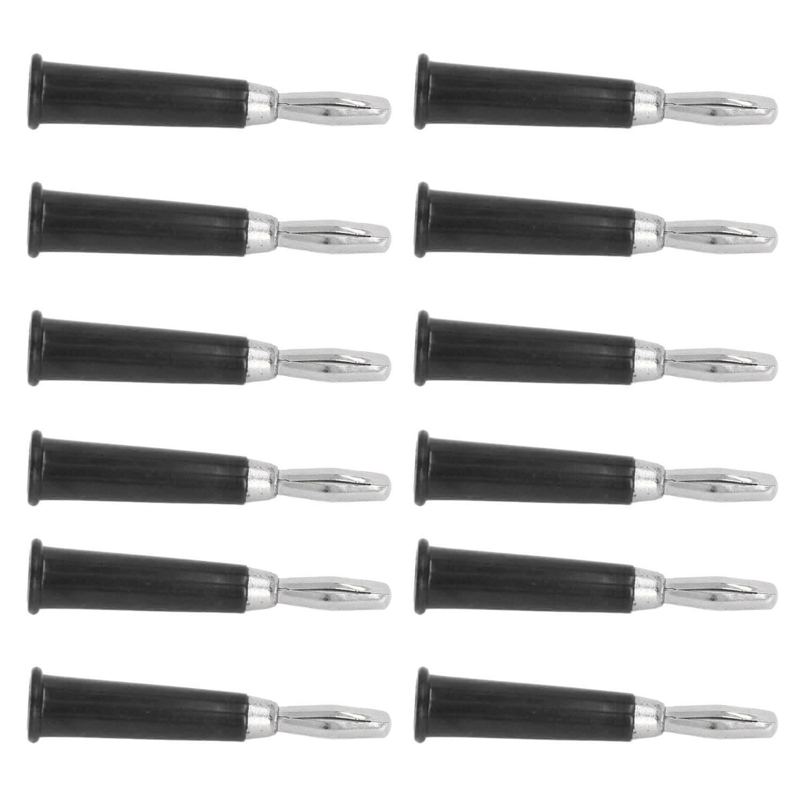 Packung Mit 100 Bananensteckern Aus Messing, Zinklegierung Und Geschweißtem Abs Für Lkw-batterien, 4 Mm, Schwarz.
