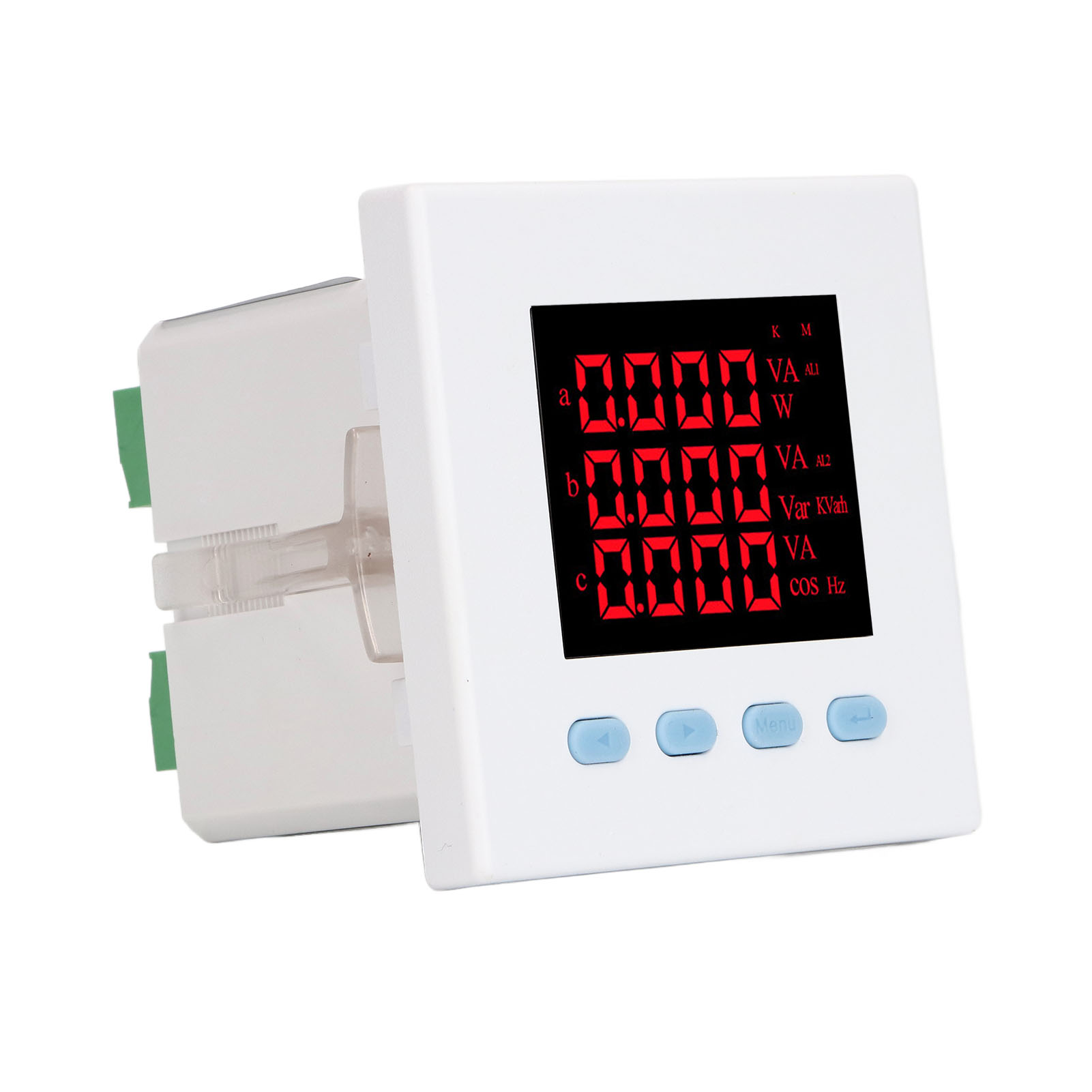 Multifunktionaler, Weißer Drehstrom-energiezähler, Hohe Präzision (9600 Bps), Lcd-display, Abs-gehäuse, 220 V Wechselstrom