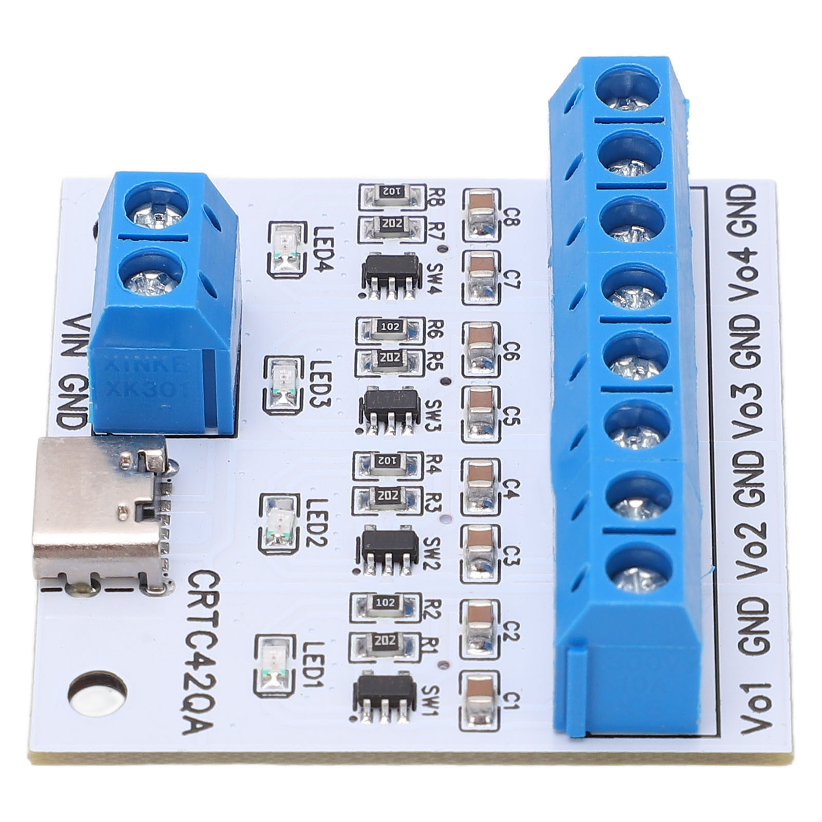 4-kanal-typ-c-lithium-akkuladegerätmodul Für 3,7-v-18650-, 503035-, 603443-cc-5va-akkus