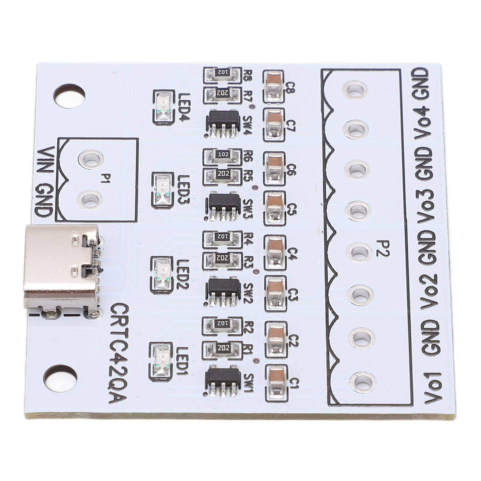 4-kanal-typ-c-lithium-akkuladegerätmodul Für 3,7-v-18650-, 503035-, 603443-dc-5-vb-akkus