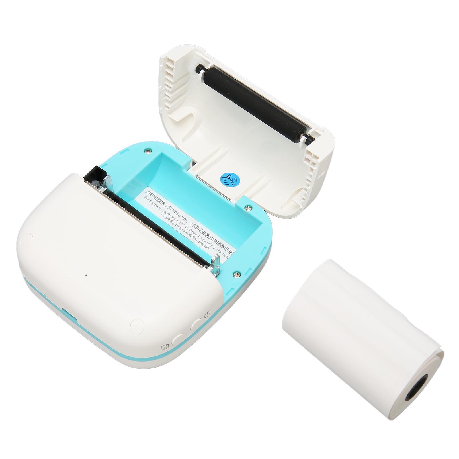 Mini Tragbarer Bluetooth Smart Thermodrucker Ohne Tinte Für Selbstklebende Etiketten Und Belege, Kompatibel Mit Ios Und Android.