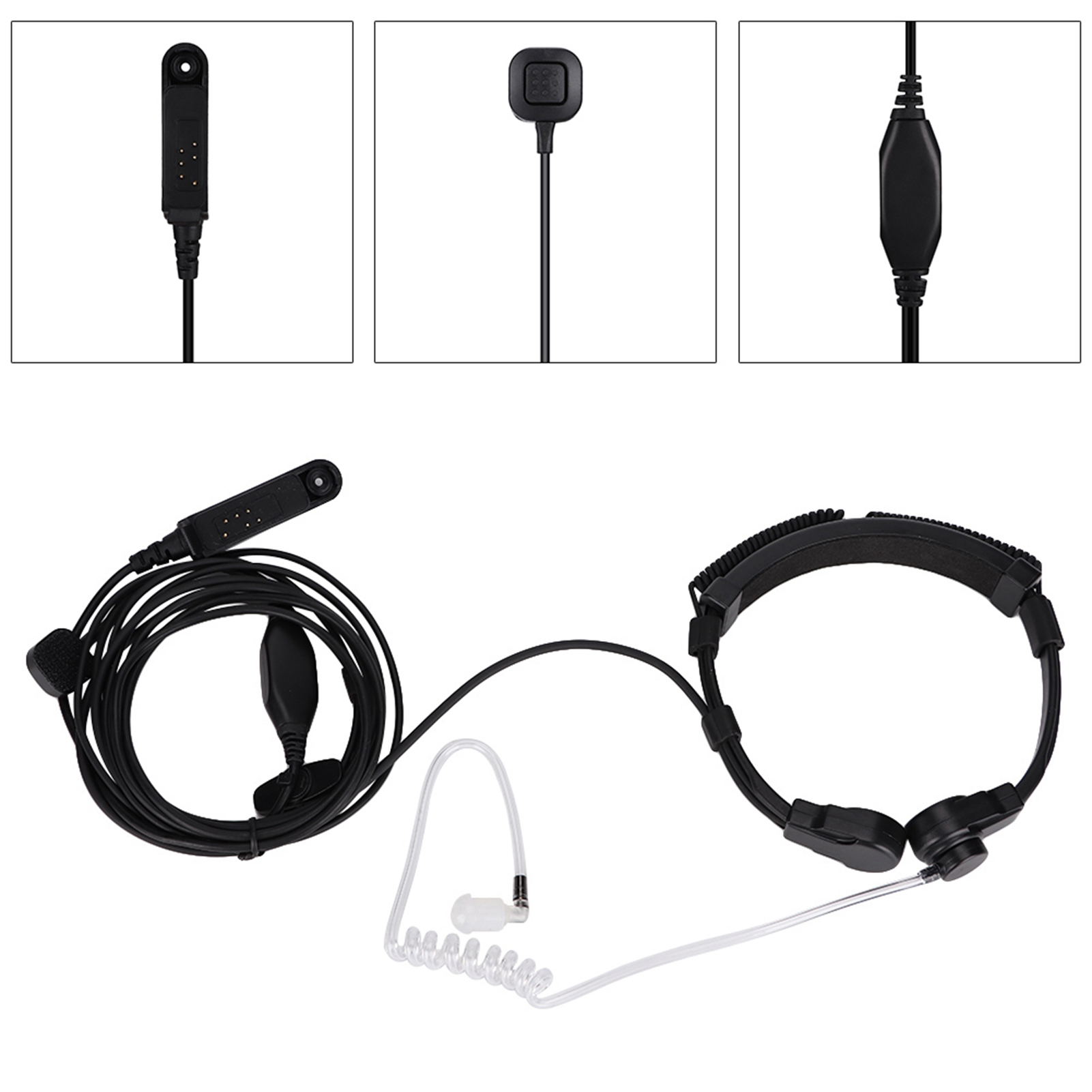 Ptt-headset Mit Kehlkopfvibration Und Akustikschlauch Für Baofeng Uv Xr A 58 Uv 9r Plus Gt-3wp
