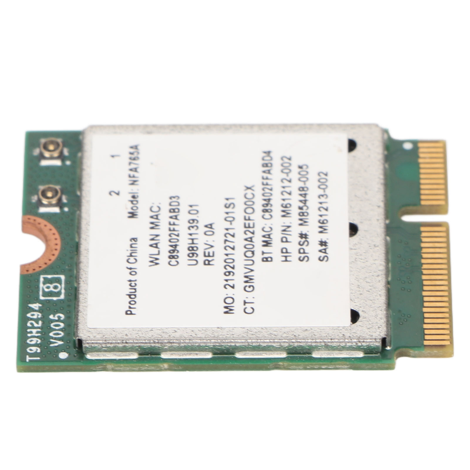 Highspeed-wifi-6-netzwerkkarte (2400 Mbit/s), M.2 Key E, Wifi 6, Bluetooth 5.2, 802.11ac Ax, Netzwerkadapter, 2,4 Ghz/5 Ghz