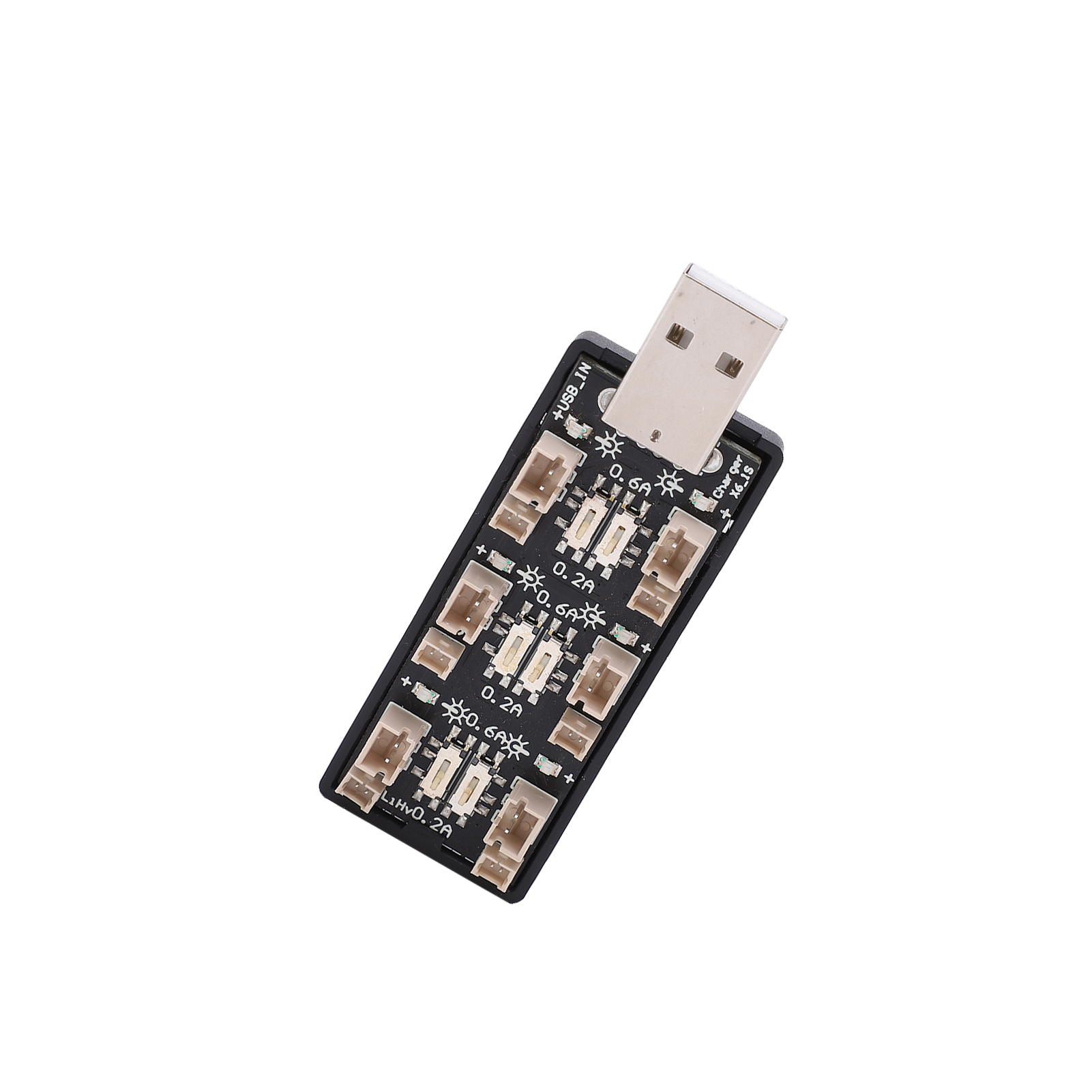 6-kanal-usb-akkuladegerät Für 3,8 V Und 2,5–4,35 V Mit Led-anzeigen
