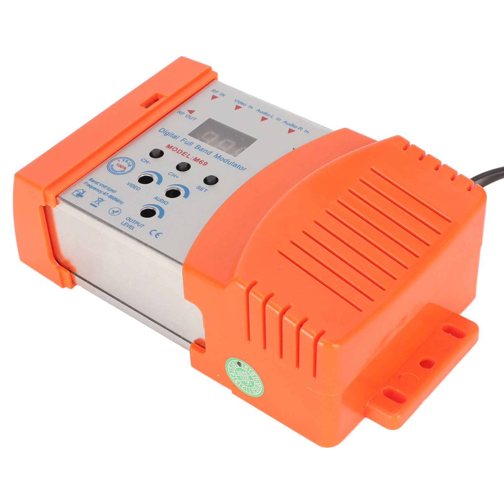 Av-zu-hf-modulator, Kompatibel Mit Vhf, Uhf, Pal Und Ntsc Für Tv-decoder Mit Digitalanzeige, Eu-stecker 90–240 V