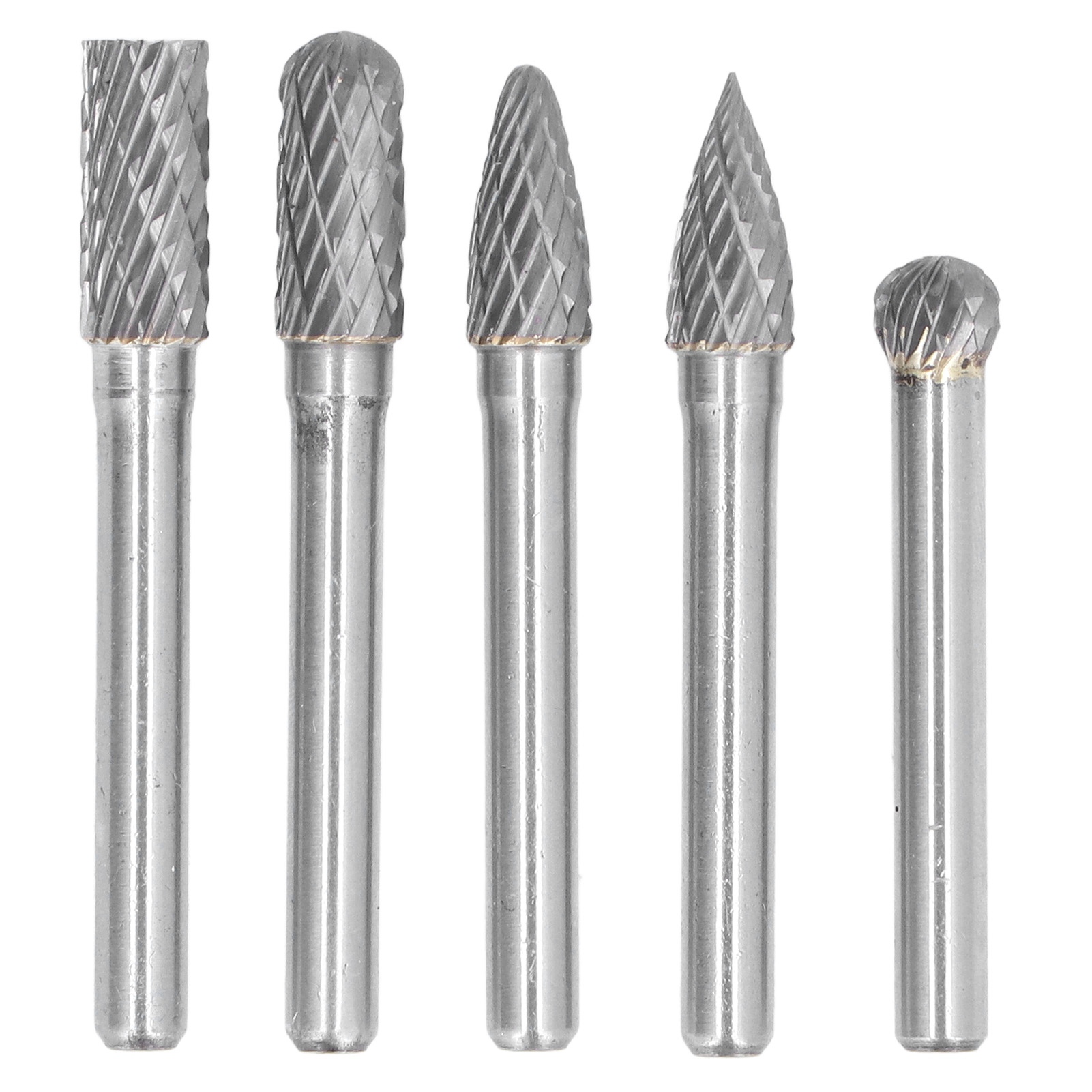 Set Mit 5 Zweiprofiligen Rotationsfräsern Für Die Holzbearbeitung, Aus Wolframkarbid, 6 X 8 Mm