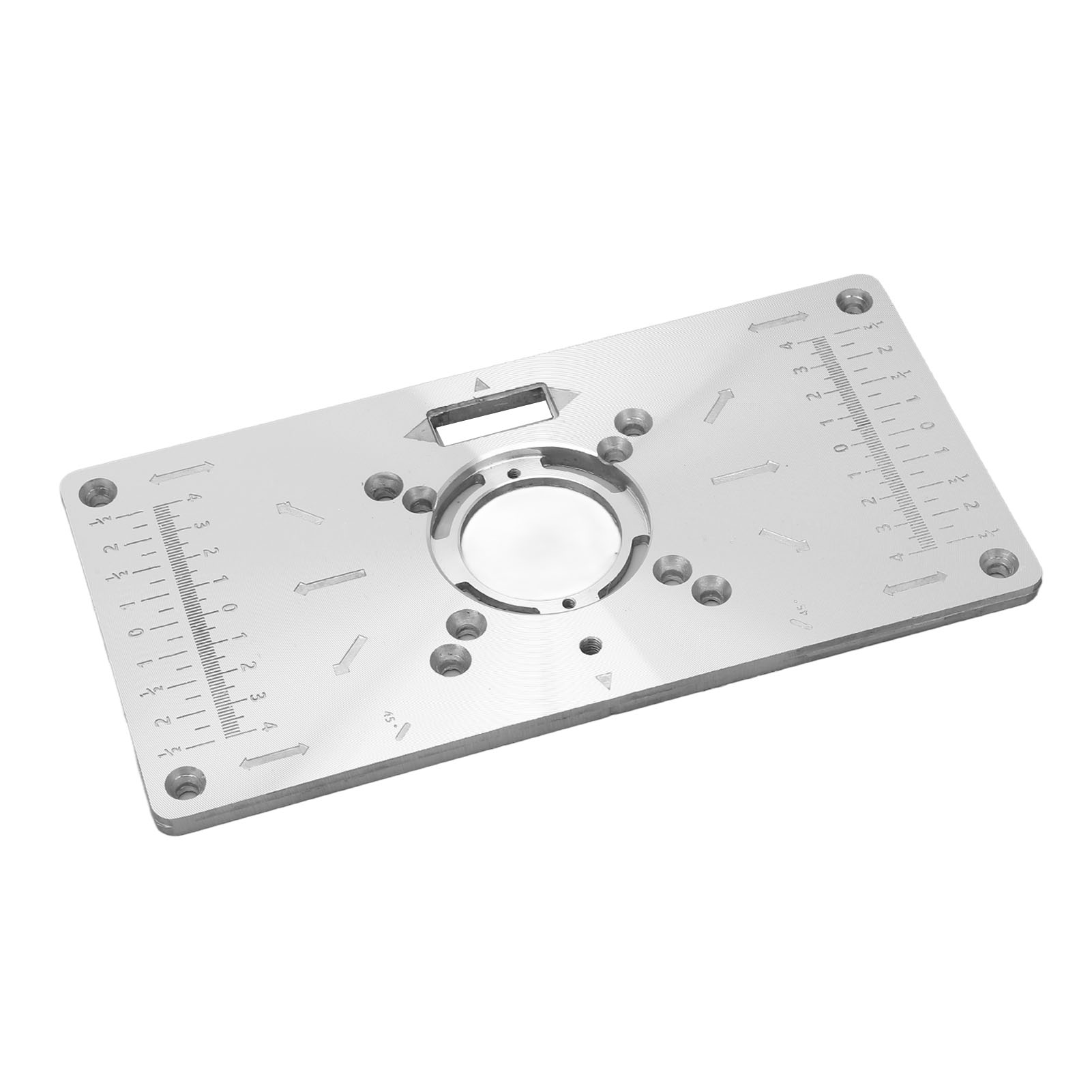 Aluminium-einsatzplatte Für Frästisch, Werkbank, Fräsmaschine, Bündigfräse, 8 Löcher Mit Ringen