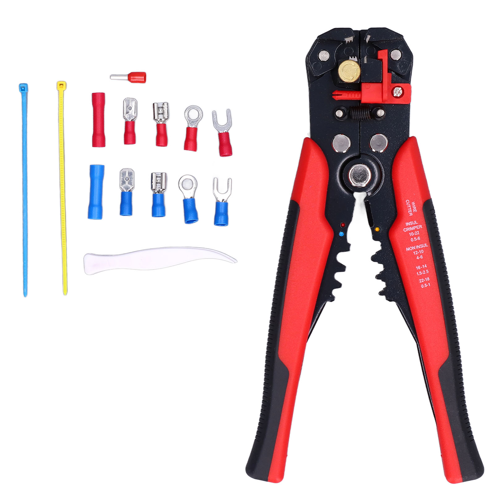 Kombiniertes Crimp-set Mit Abisolierzange Und Isolierten Klemmen