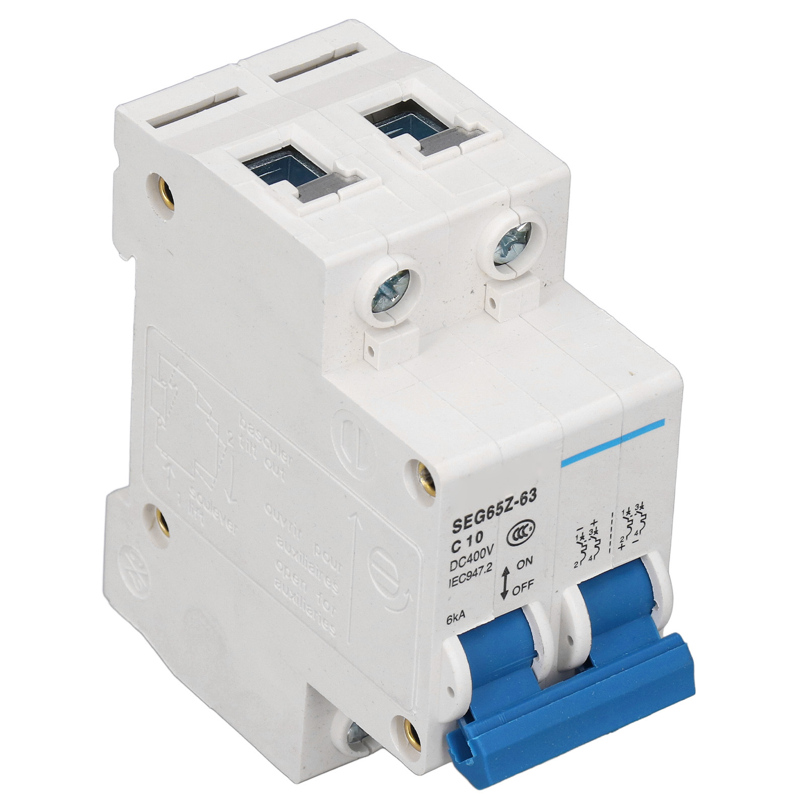Miniatur-dc-2p-6-ka-400-v-pneumatischer Kontaktleistungsschalter Für Photovoltaikmodule, C10-10-a-netzwerk