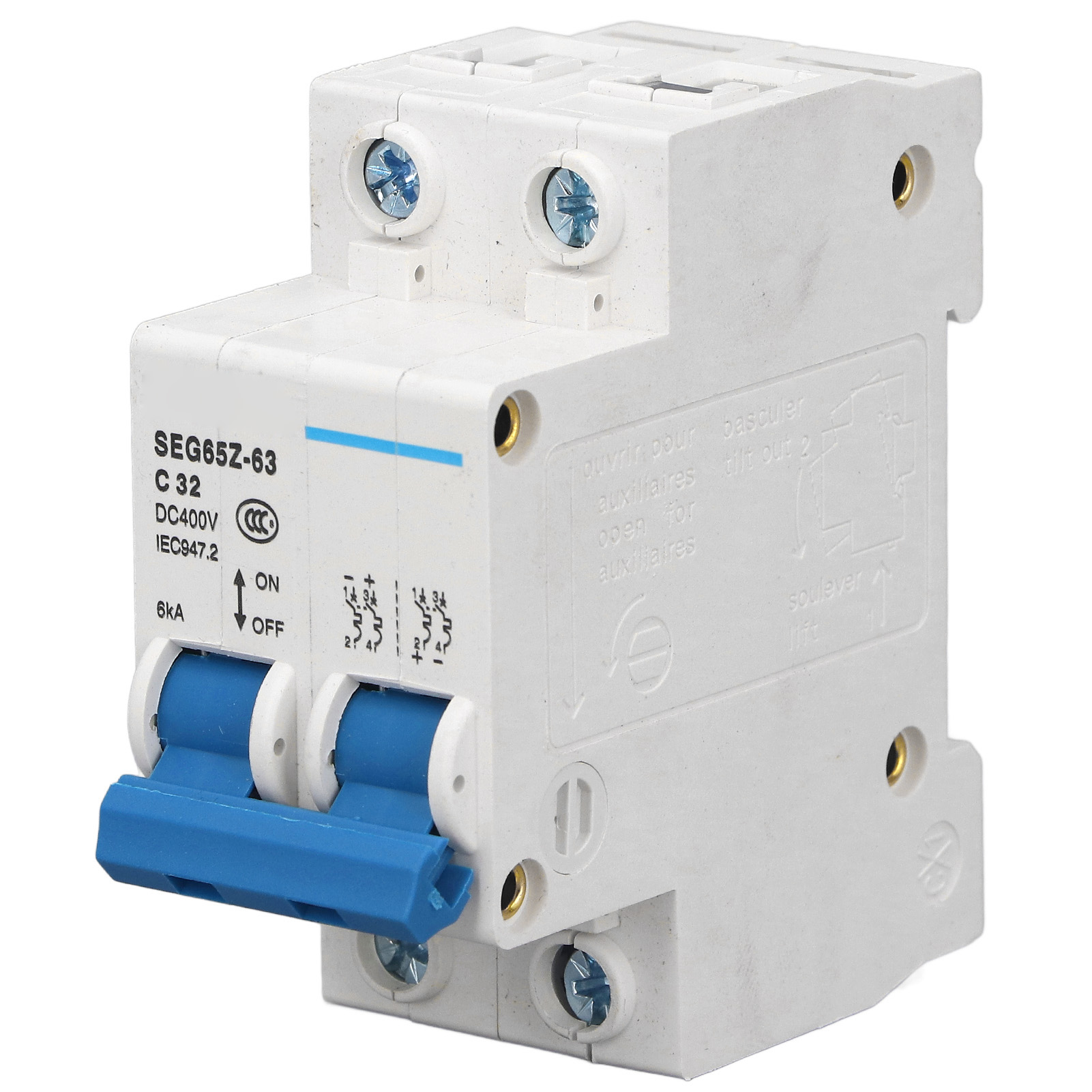 Miniatur-dc-2p-6-ka-400-v-pneumatischer Kontaktleistungsschalter Für Photovoltaikmodule, C32 32-a-netzwerk