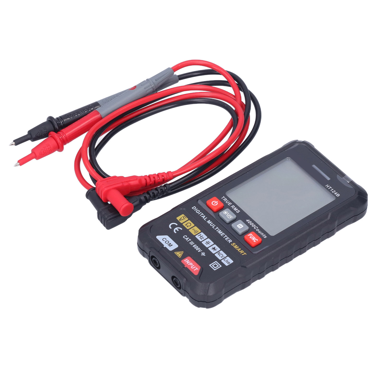 Ht124b Tragbares Digitales Multimeter Mit Automatischer Bereichswahl, Hoher Genauigkeit, True-rms- Und Kapazitätsmessung.